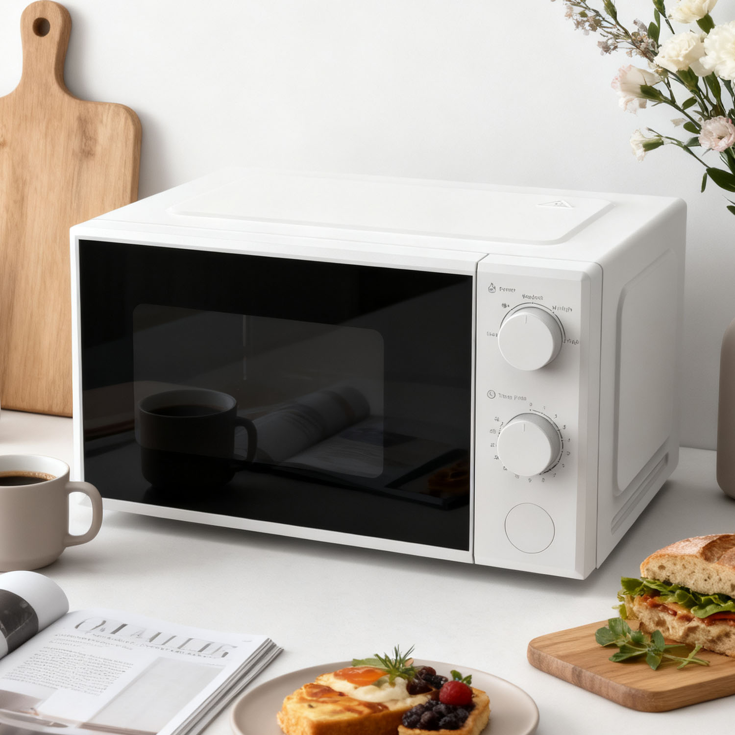 MW717AAE 17L Mechanical Microwave - 700W 35-Min Timer Mirror Glass (1)