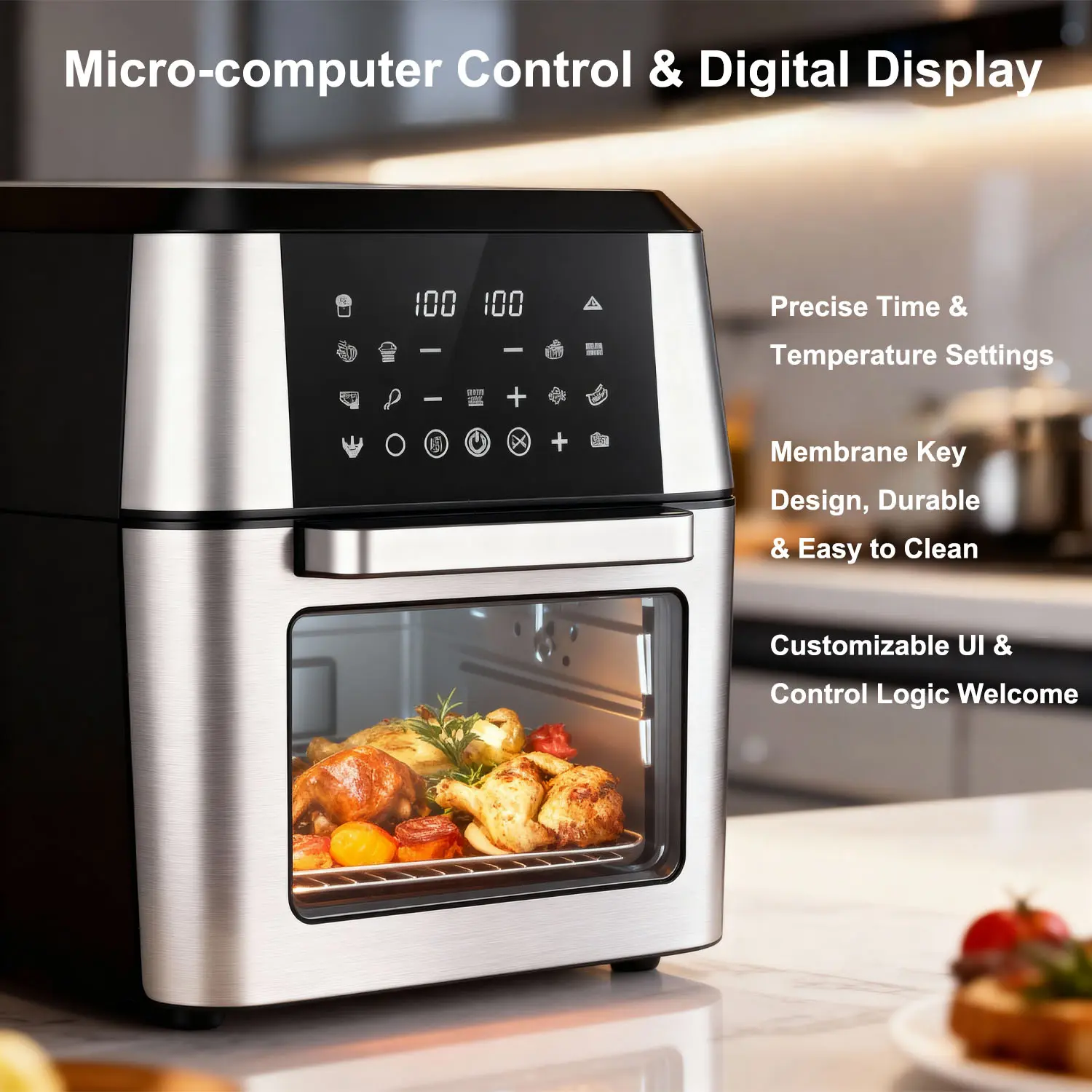 China Air Fryer Oven 12L 360 Hot Air Circulation Digital Control OEM ODM Manufacturer, Factories