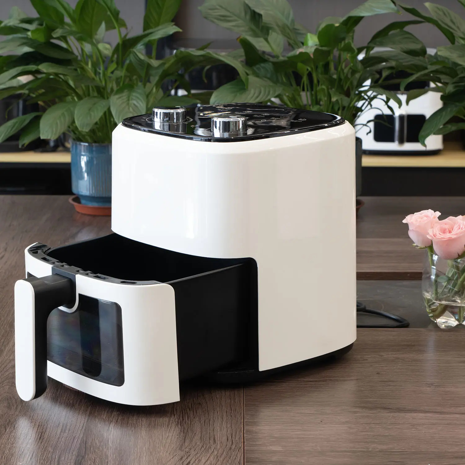 China Mechanical Air Fryer 4.5L with Window 1350W Compact Size OEM ODM Manufacturers, Factory