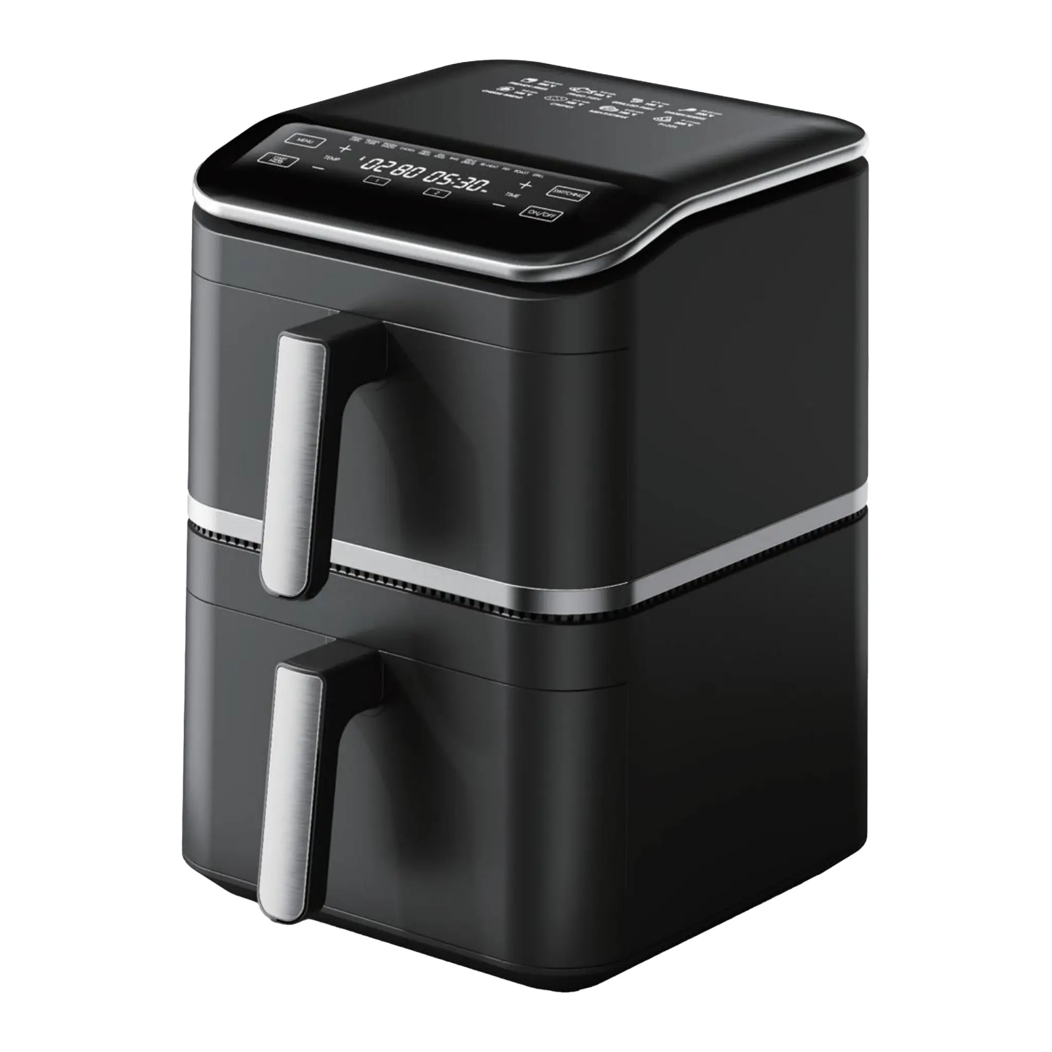 Wholesale RA1220DV Dual-Basket Air Fryer – 12L 5L+7L 2800W Metal Inner Cavity Double Heat Supplier, Factory