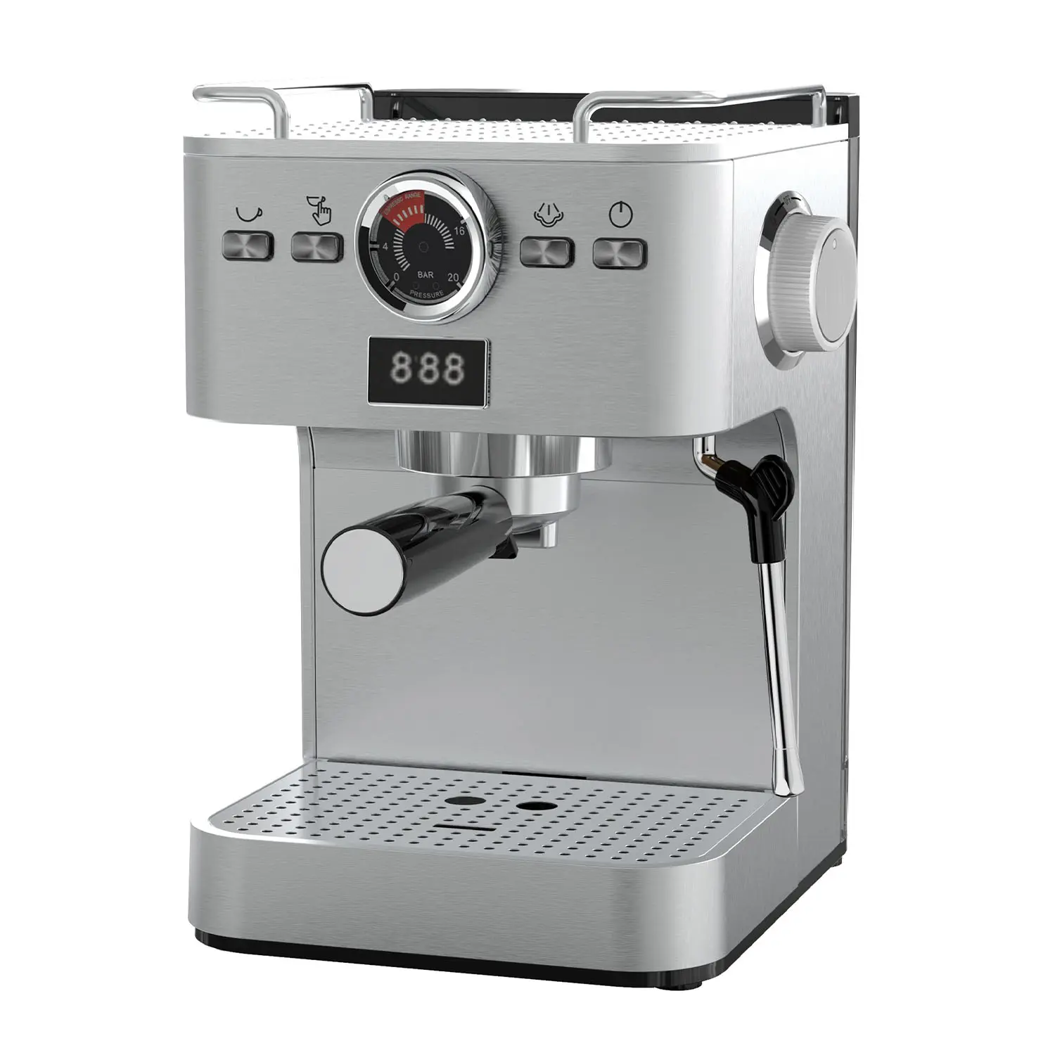 China 20 Bar Espresso Coffee Machine | Model CM5146 | Full Stainless Steel Body | Digital Control | Apexdura OEM/ODM Suppliers, Factory