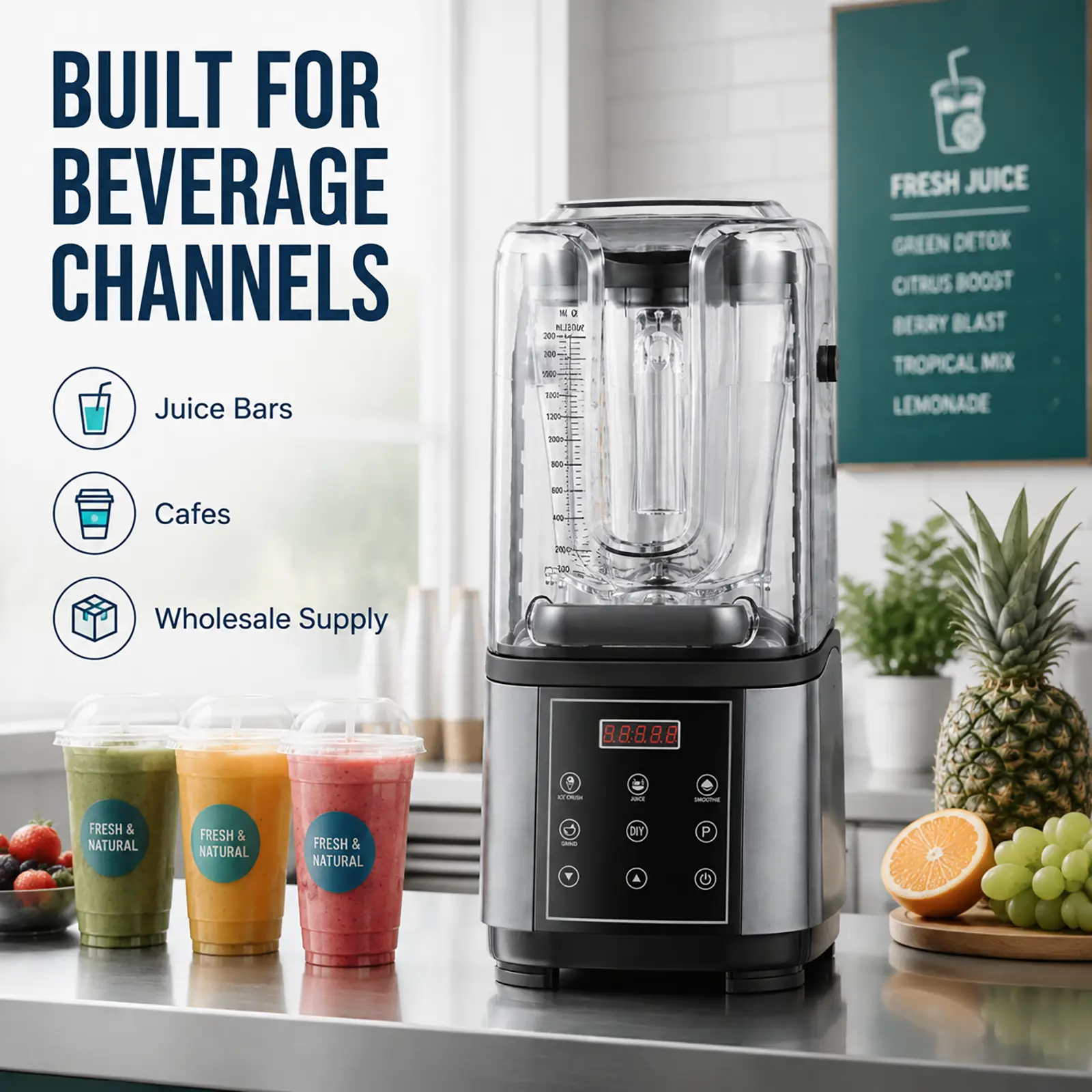 Wholesale 1500W 2L Commercial Blender for Smoothies, Ice Crushing and Beverage Shops Manufacturers, Supplier