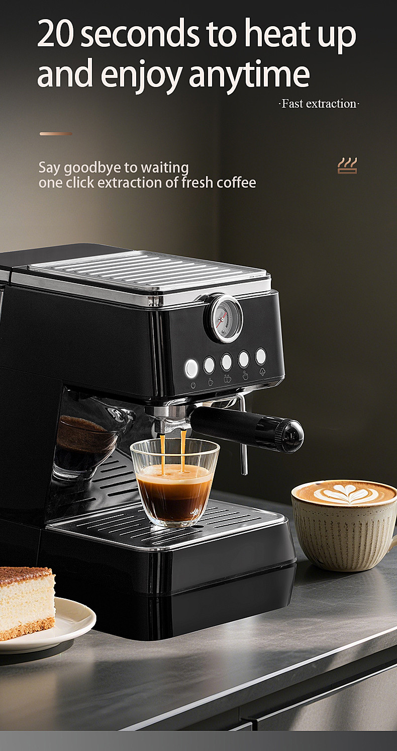 N68L 20Bar Professional Espresso Machine with Milk Frother (3)
