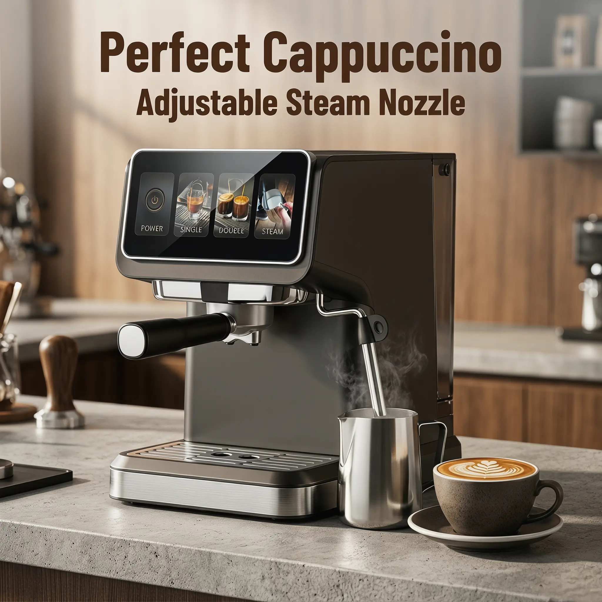 China CM3160 Coffee Machine – 15 Bar 1050W Espresso Cappuccino Soft Touch Control Supplier, Factories