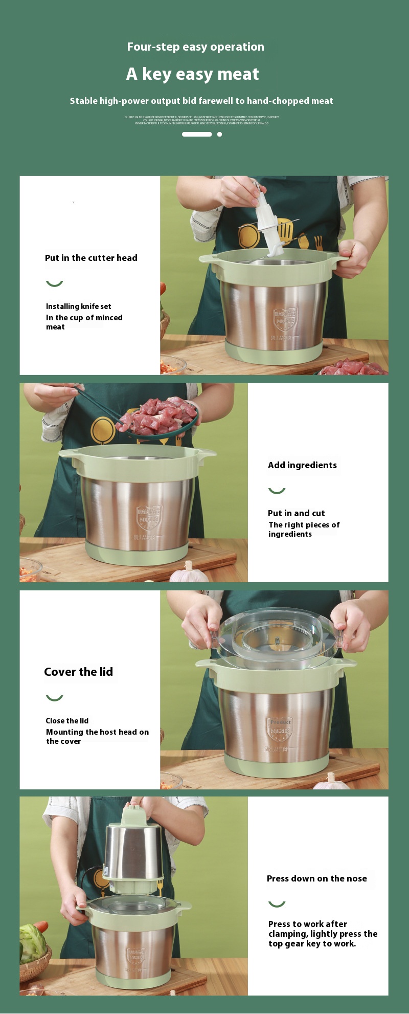 MG-1606 6L Meat Grinder - 1600W, ABS & Stainless Steel (3)