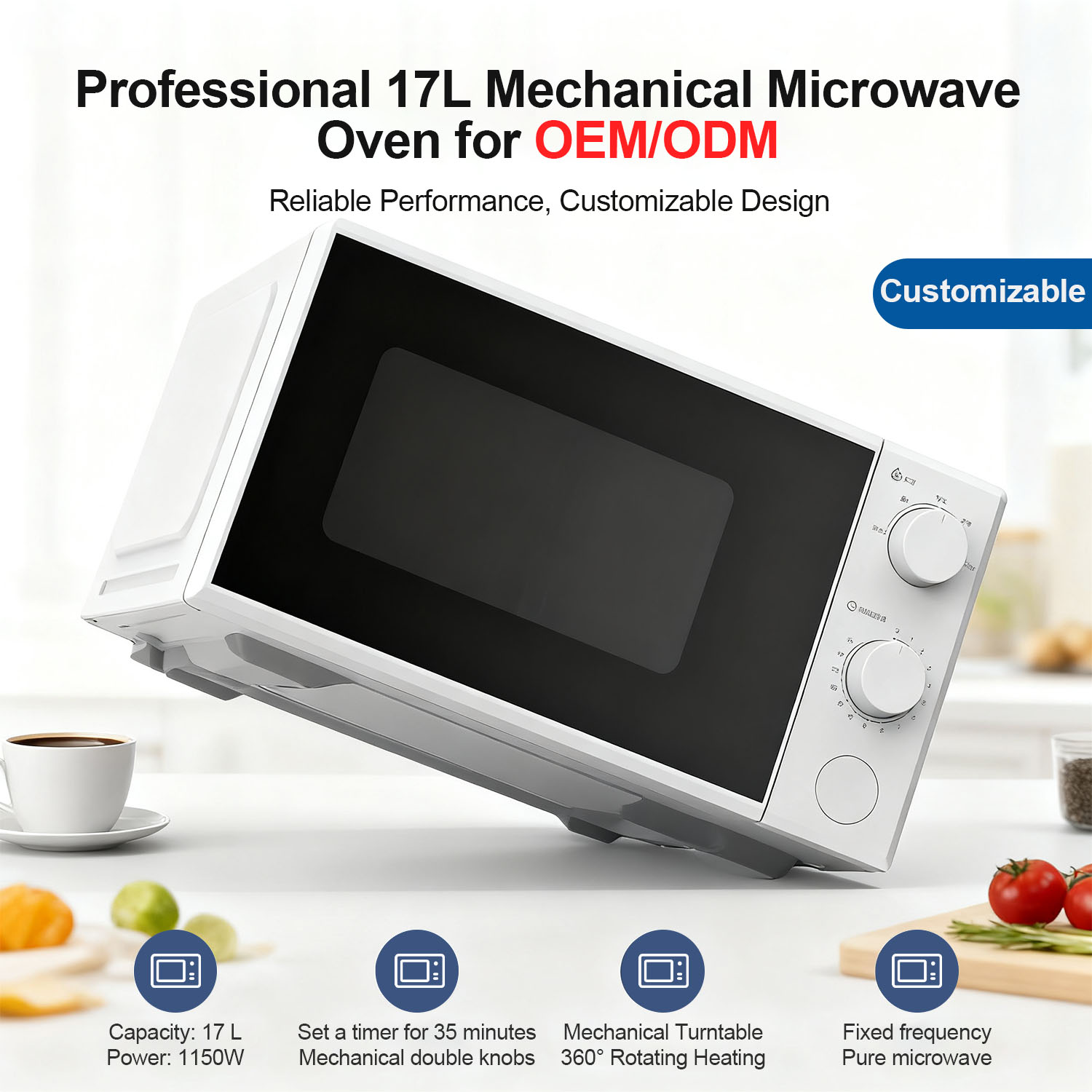 MW717AAE 17L Mechanical Microwave - 700W 35-Min Timer Mirror Glass (3)