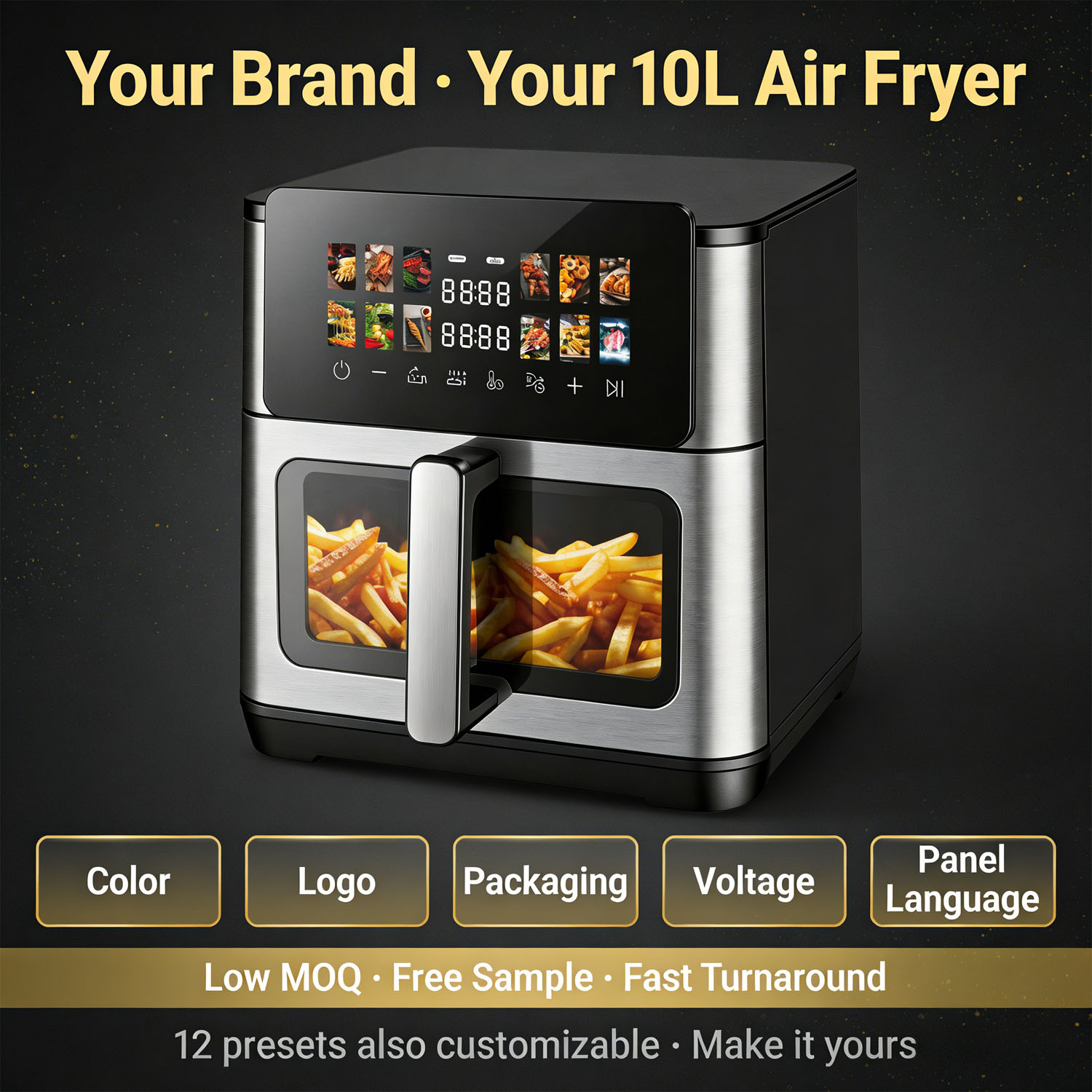 Factory customization options and manufacturing capabilities