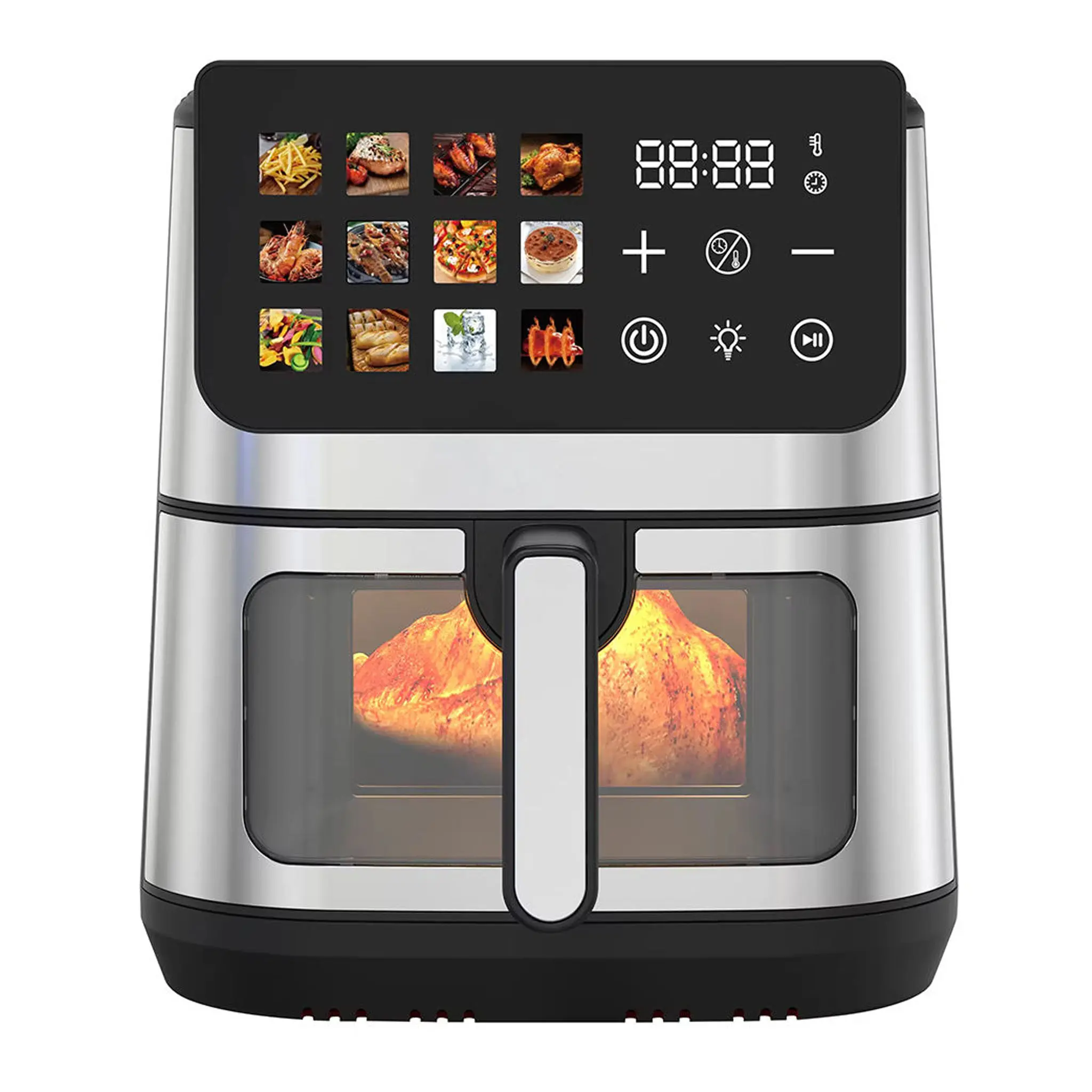 Wholesale 2026 New 8.5L Stainless Steel Smart Air Fryer – Digital Oven with Big Color Panel Electric French Fries Cooker Manufacturers, Factory