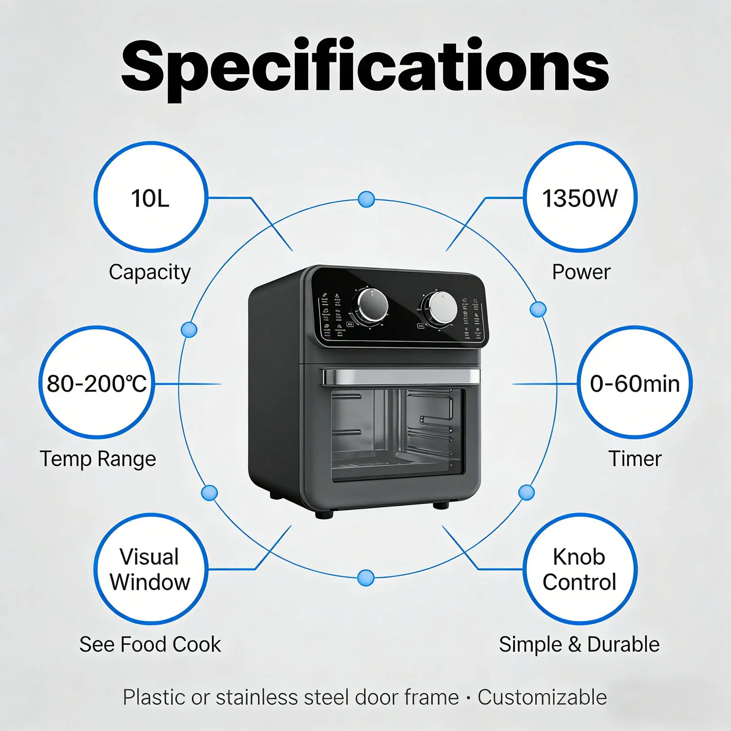 Wholesale 10L Large Capacity Air Fryer – OEM Manufacturer for Wholesale & Commercial Use Manufacturers, Factory