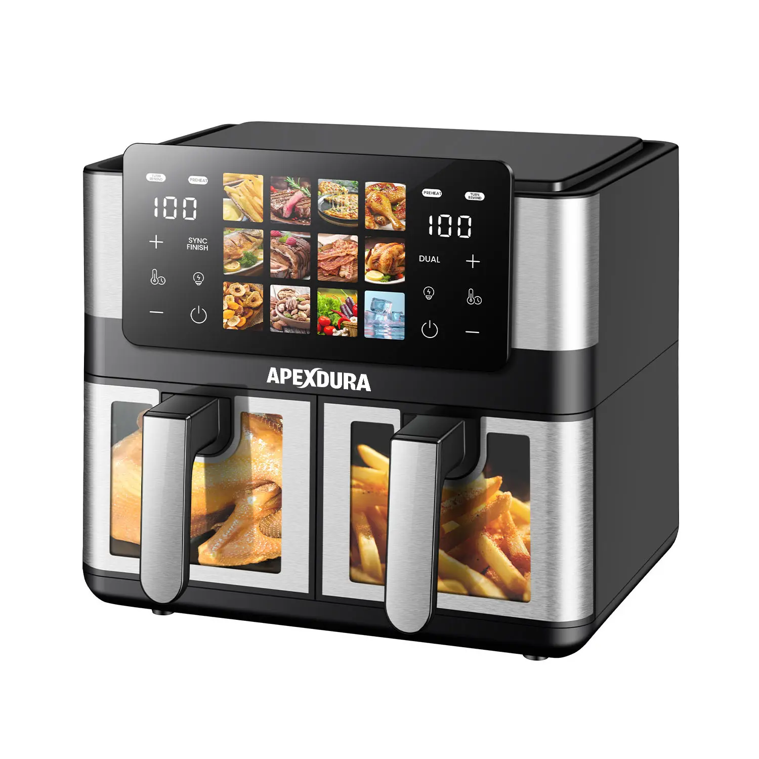 China Dual Zone Air Fryer 8.5L Dual Motor Independent Control Suppliers, Factories
