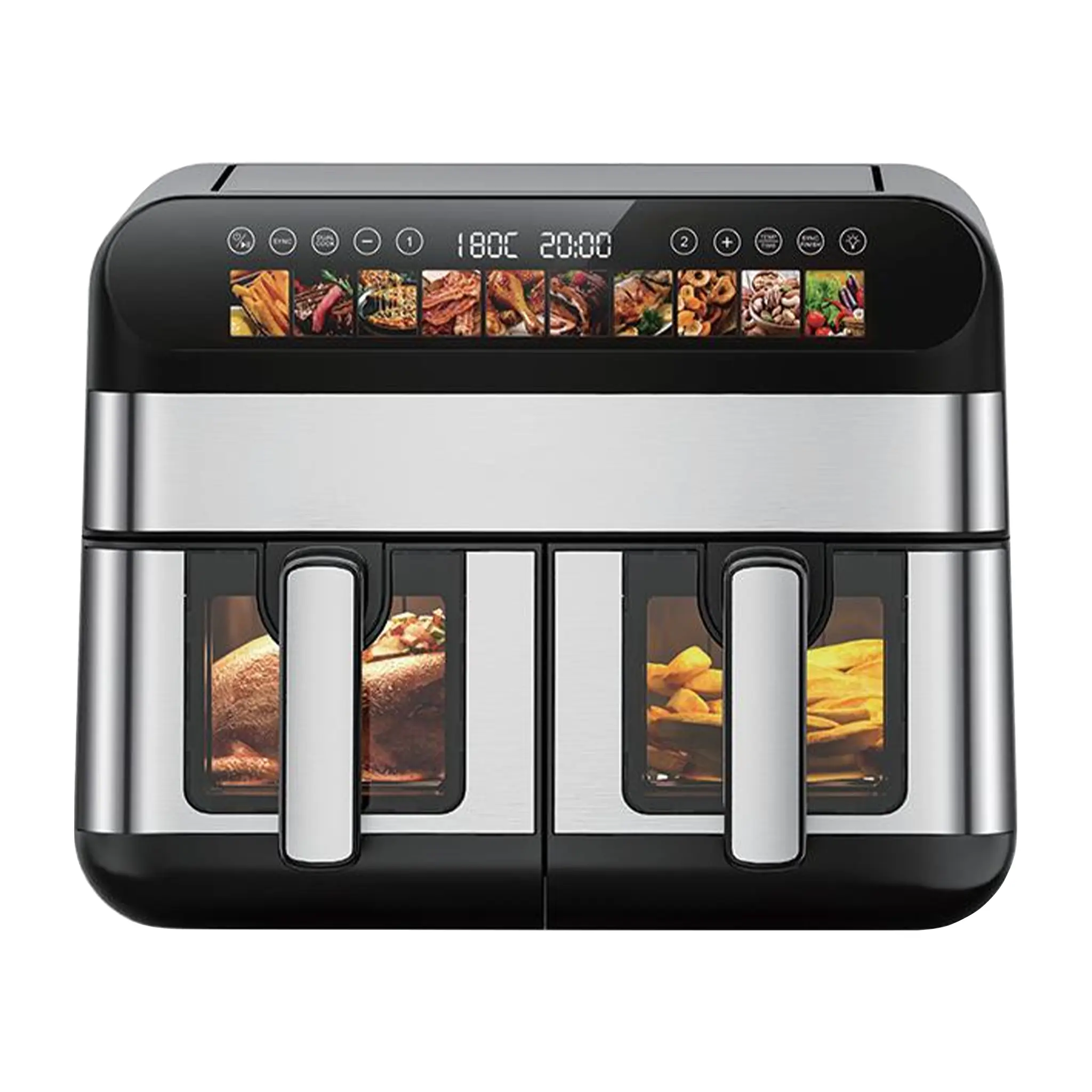 China RA920DSV Dual Basket Air Fryer – 9L/10L 4.5L+4.5L 2400W Smart Touch Manufacturer, Factory