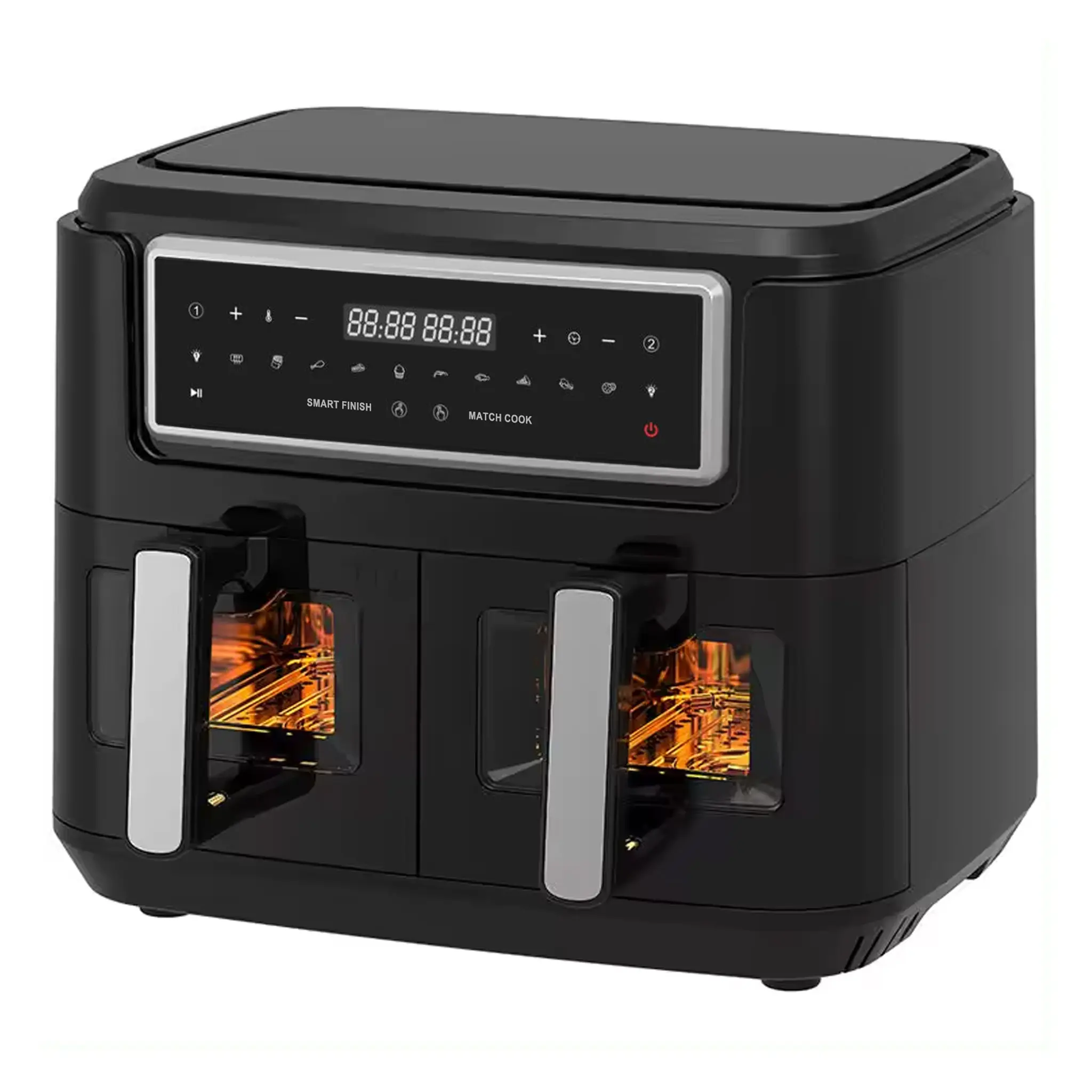 China Dual Basket Digital Air Fryer – 5L+5L | 2400W | Touch Screen | 50-200°C | 0-60min Timer Manufacturer, Factory
