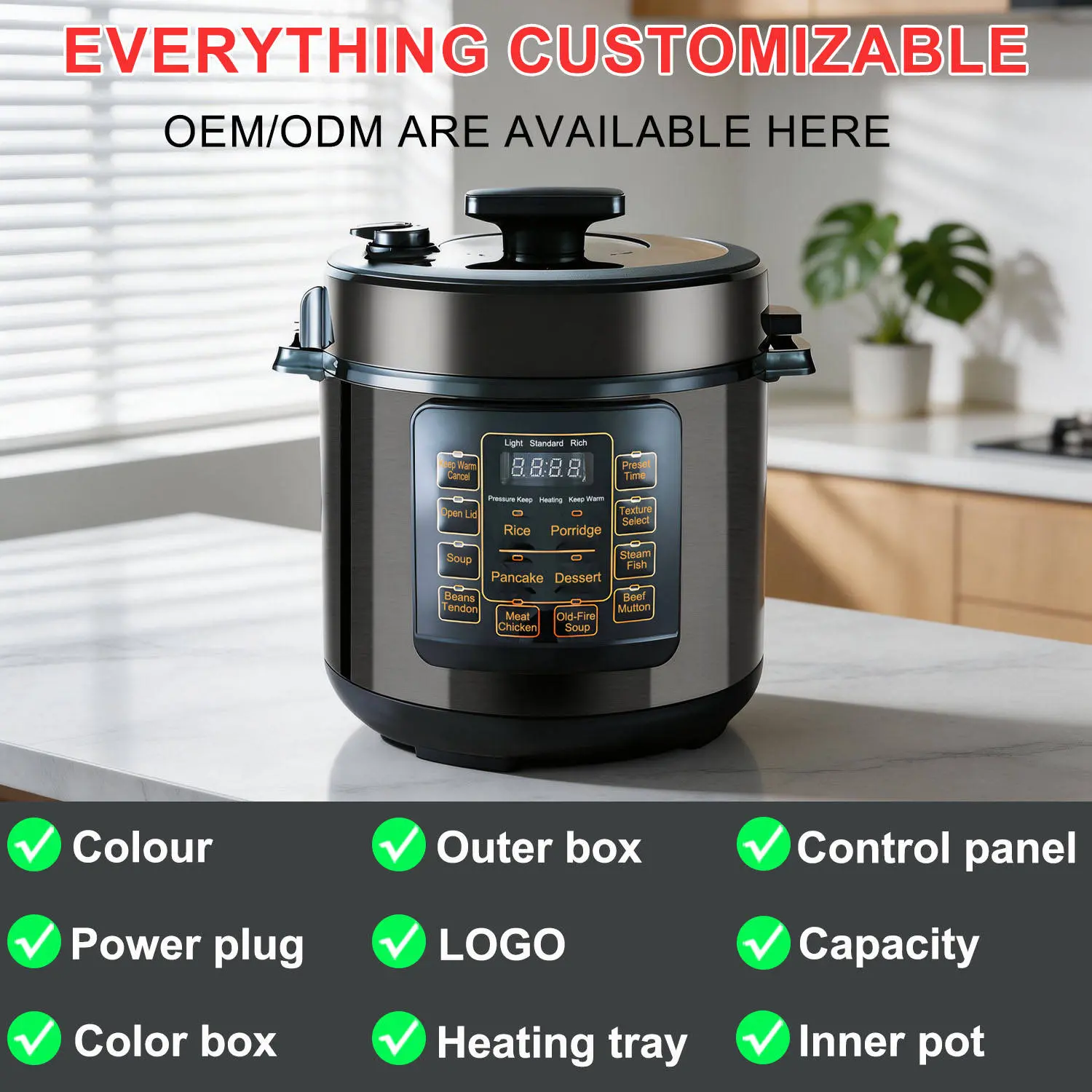 Wholesale Electric Pressure Cooker 6L OEM ODM Custom Manufacturer Factory Direct Manufacturer, Factory