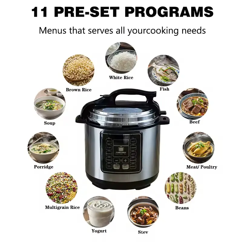Wholesale In Stock 6l 14-in-1 Instant Duo Plus 9-in-1 Pot Automatic Capacity Electric Kitchen Rice Cooker Electric Pressure Cooker Suppliers, Factory