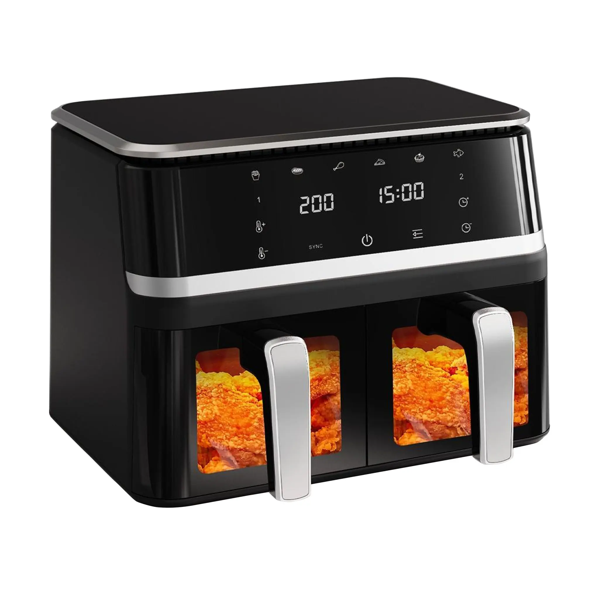 Wholesale 9L Digital Air Fryer Series | Dual Basket | iPad Style Display | BW-8017D / BW-8018D / BW-8019D | Apexdura OEM/ODM Manufacturer, Supplier