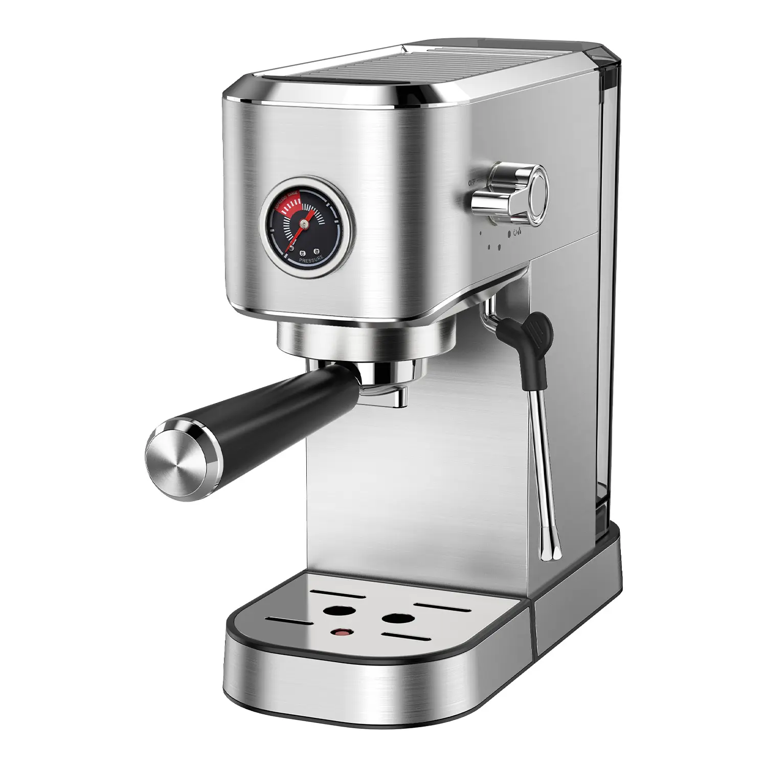 Wholesale 20 Bar Espresso Coffee Machine | Model CM5200 | Stainless Steel Housing | with Temperature Meter | Apexdura OEM/ODM Manufacturer, Factory