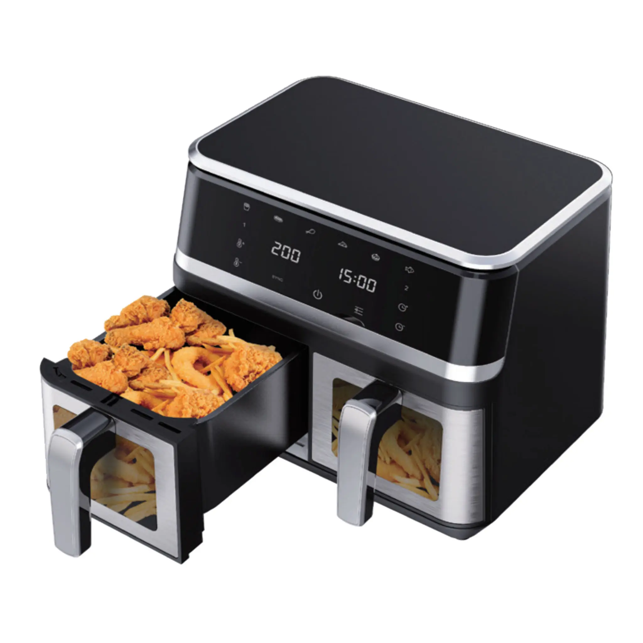 Wholesale 9L Digital Air Fryer Series | Dual Basket | iPad Style Display | BW-8017D / BW-8018D / BW-8019D | Apexdura OEM/ODM Manufacturer, Supplier
