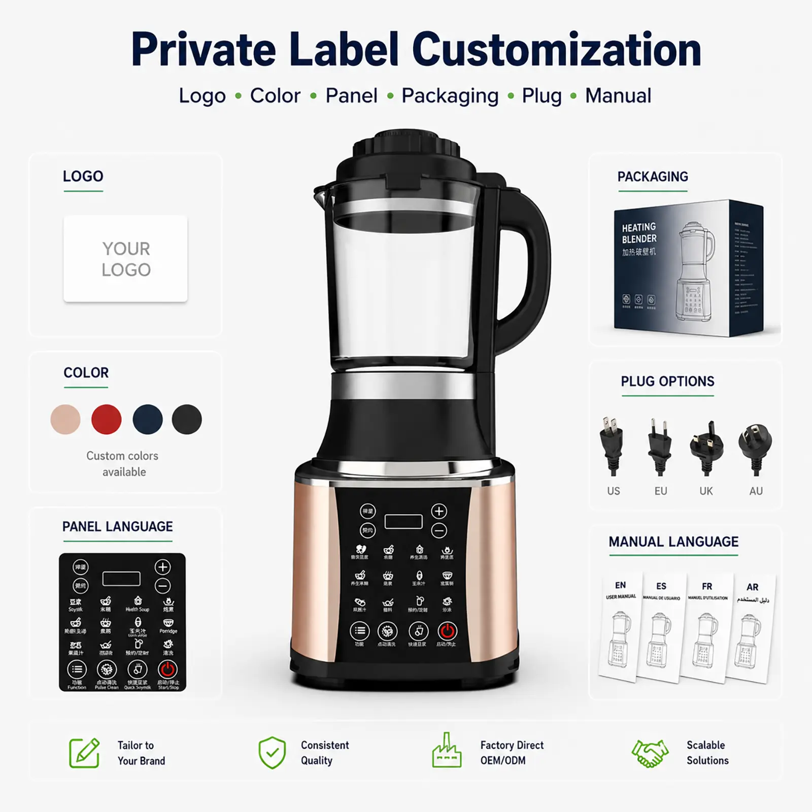 China CM-903 1.75L Silent Heating Blender for OEM / ODM Buyers Manufacturers, Factory