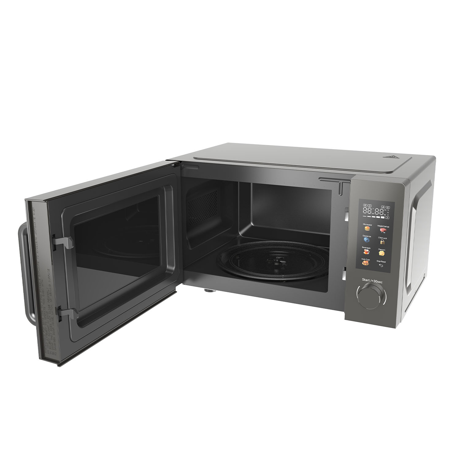 Microwave oven visual display