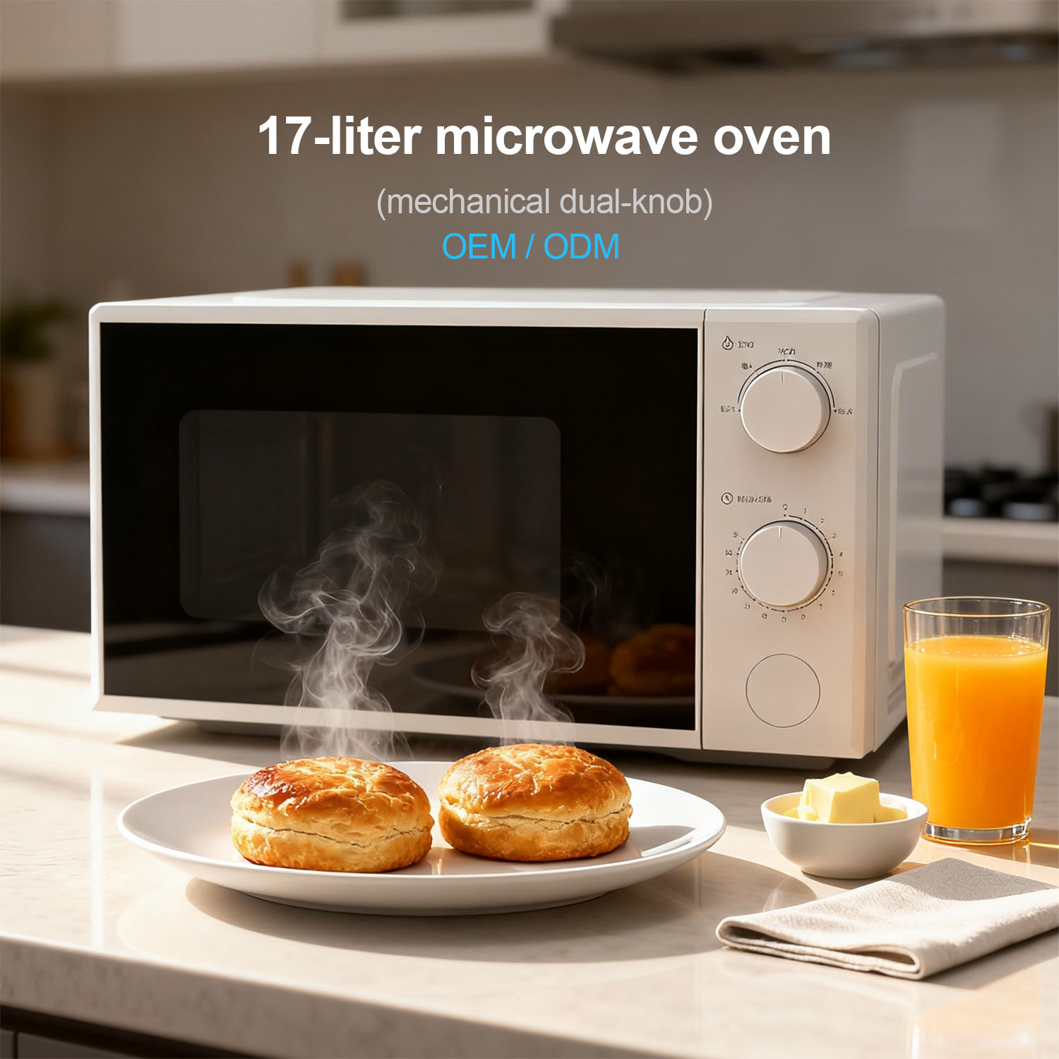 MW717AAE 17L Mechanical Microwave - 700W 35-Min Timer Mirror Glass (2)