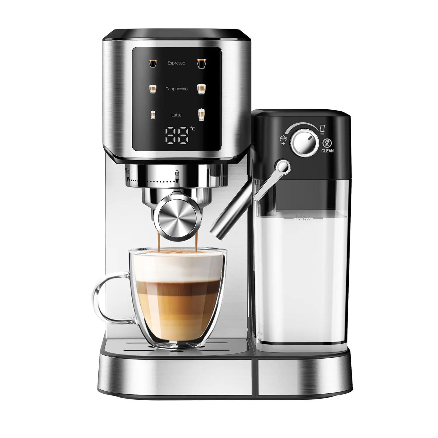 China Automatic Espresso Coffee Machine | Model CM5121 | 20 Bar | 1.0L Water + 700ml Milk Tank | Touch Control | Apexdura OEM/ODM Manufacturers, Suppliers