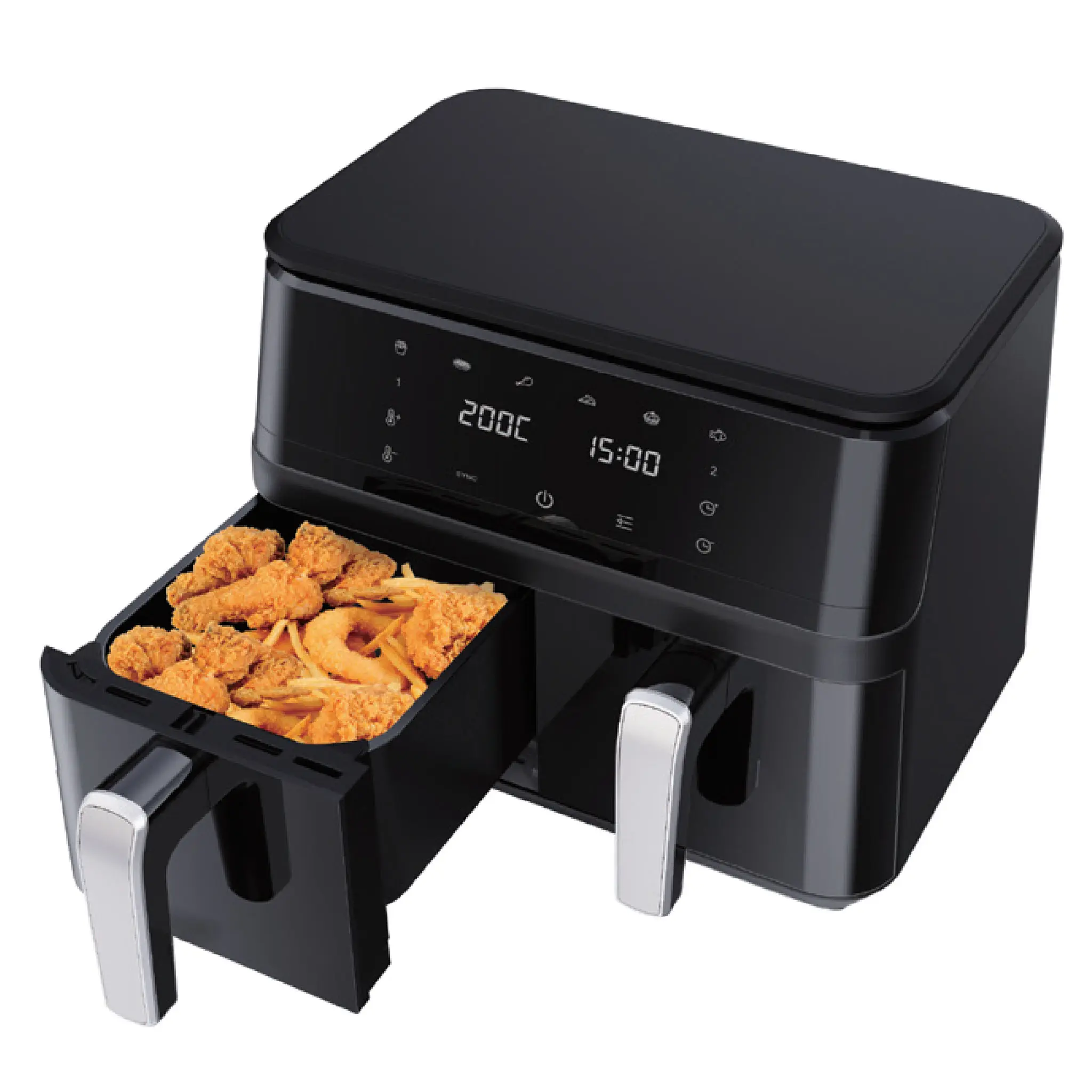 Wholesale 9L Digital Air Fryer Series | Dual Basket | iPad Style Display | BW-8017D / BW-8018D / BW-8019D | Apexdura OEM/ODM Manufacturer, Supplier