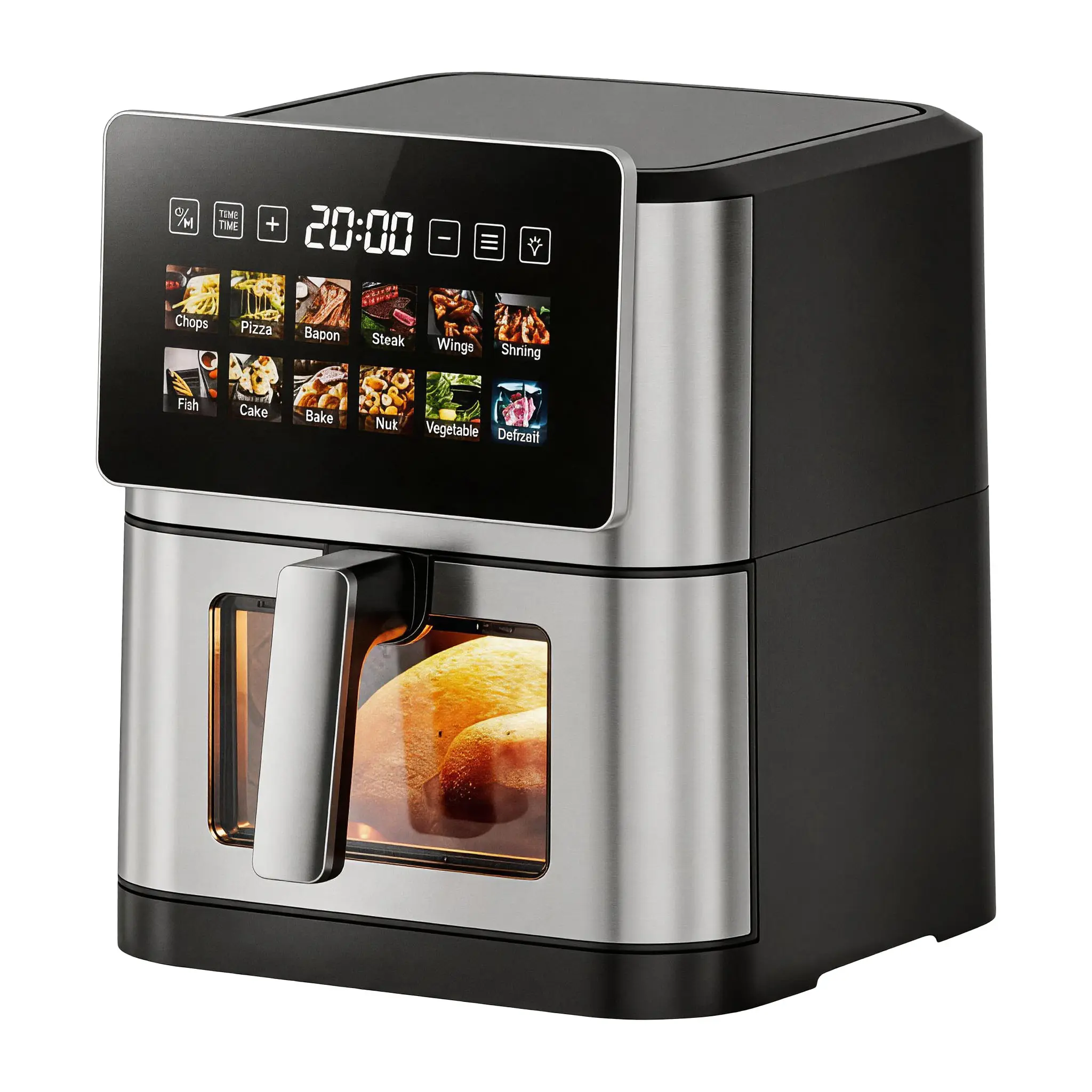 Wholesale 2026 New 8.5L Stainless Steel Smart Air Fryer – Digital Oven with Big Color Panel Electric French Fries Cooker Manufacturers, Factory