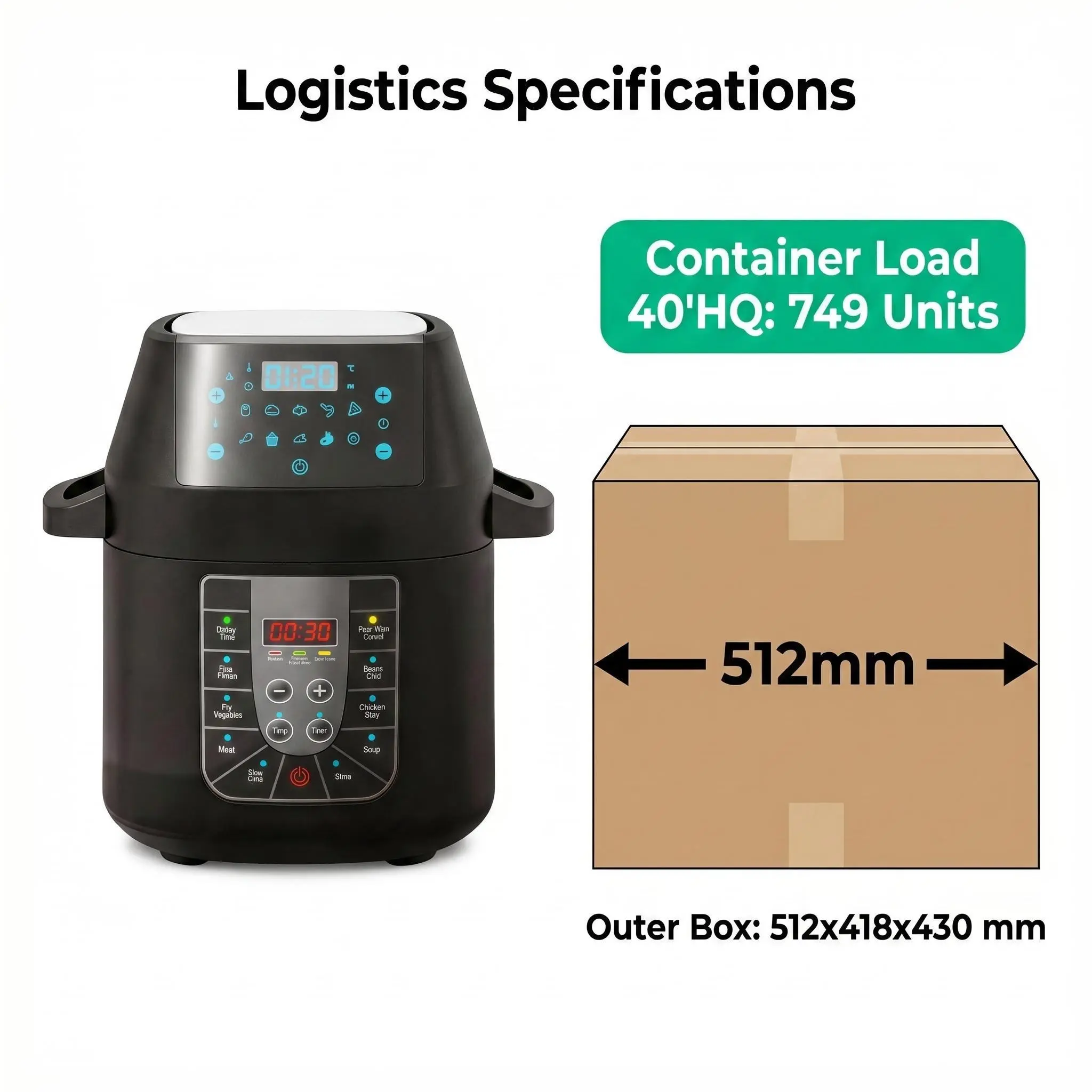 China YBW610 Electric Pressure Cooker & Air Fryer 2-in-1 – 6L/8L 1500W/1000W Touch Control Supplier, Factory