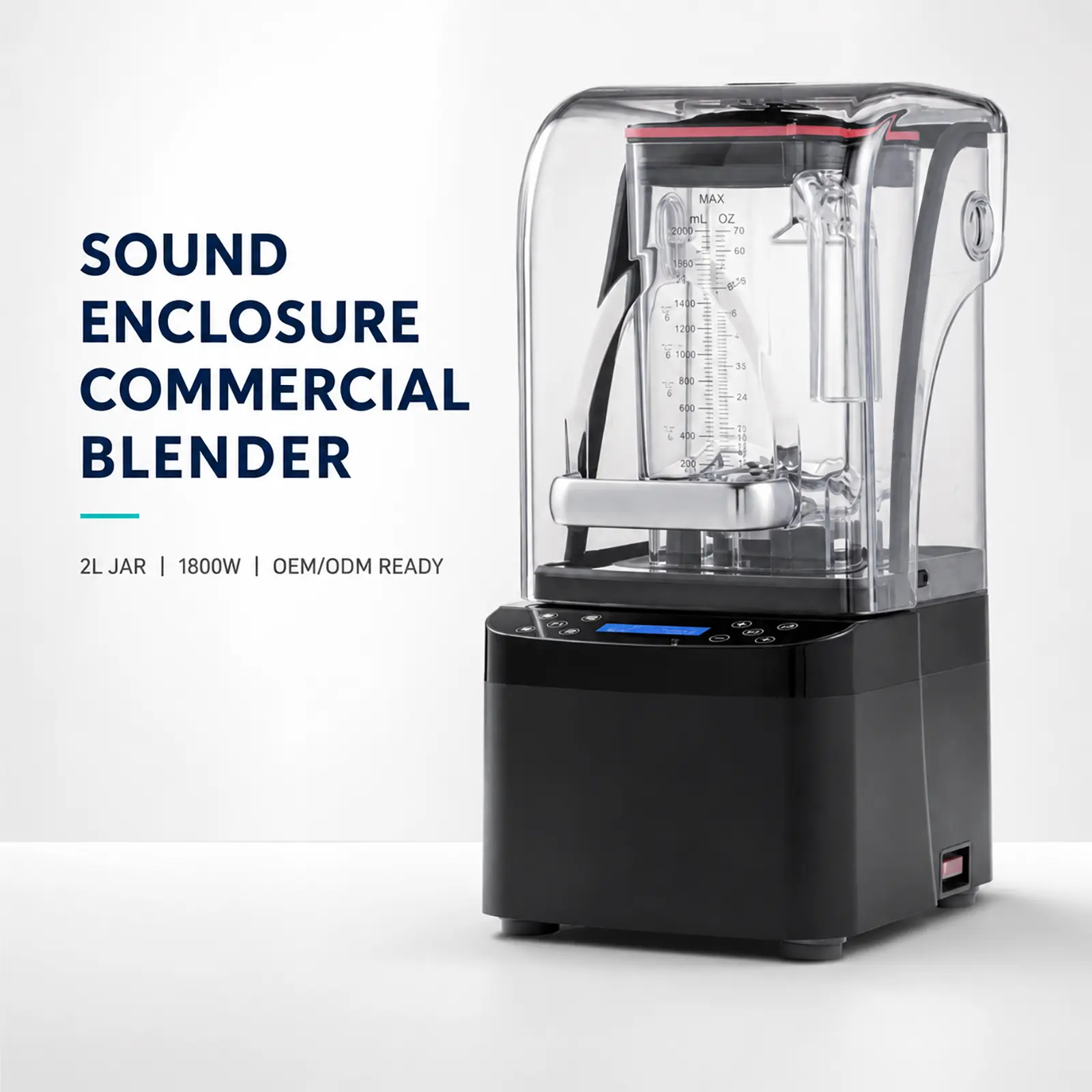 Wholesale Commercial Quiet Blender LY-8007 2L 1800W Sound Enclosure Blender for B2B OEM/ODM Supply Manufacturer, Factory