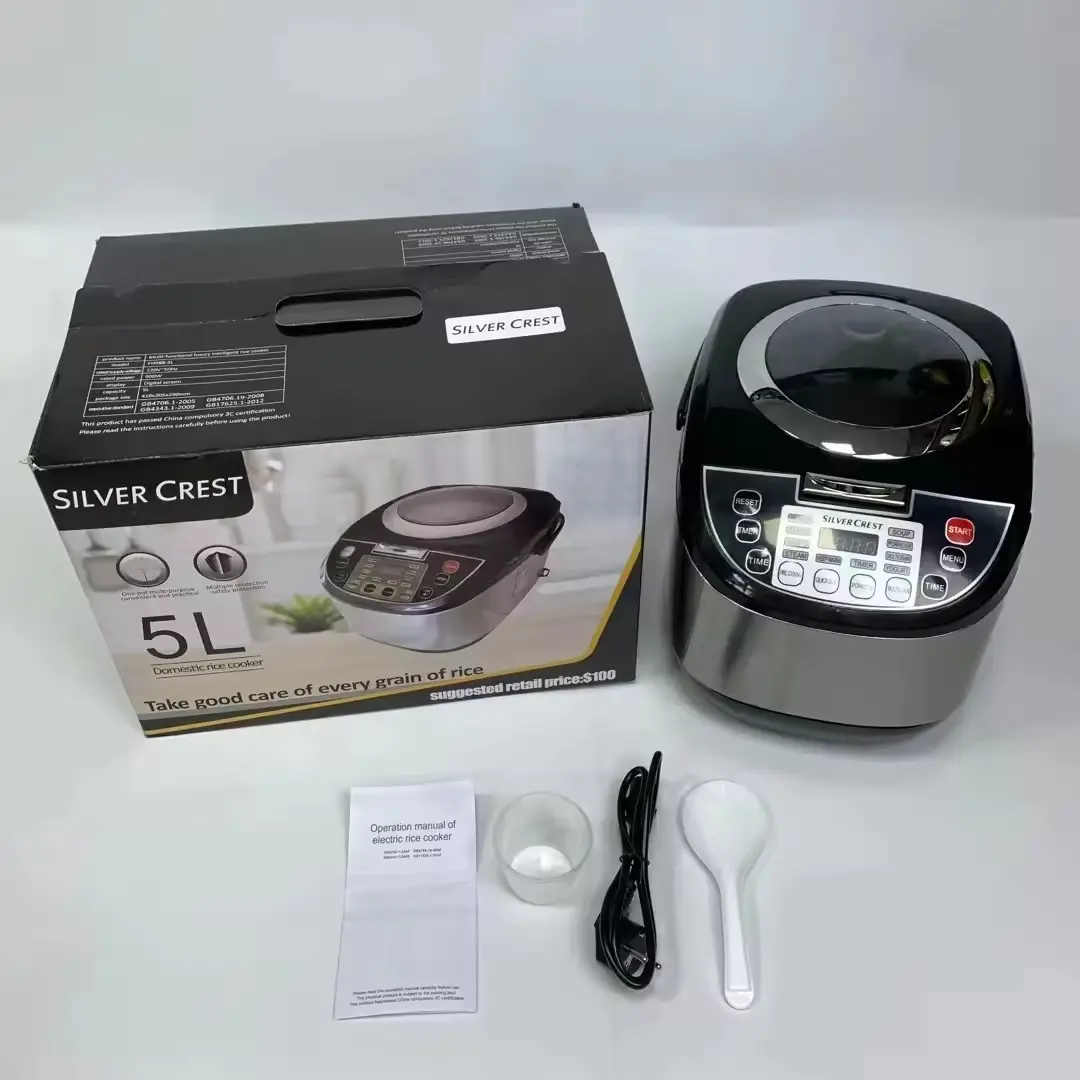 Wholesale 5L Smart Multi-Function Automatic Electric Digital Keep Warm Rice Cookers Smart Rice Cooker Silver crest Rice Cooker Supplier, Factories