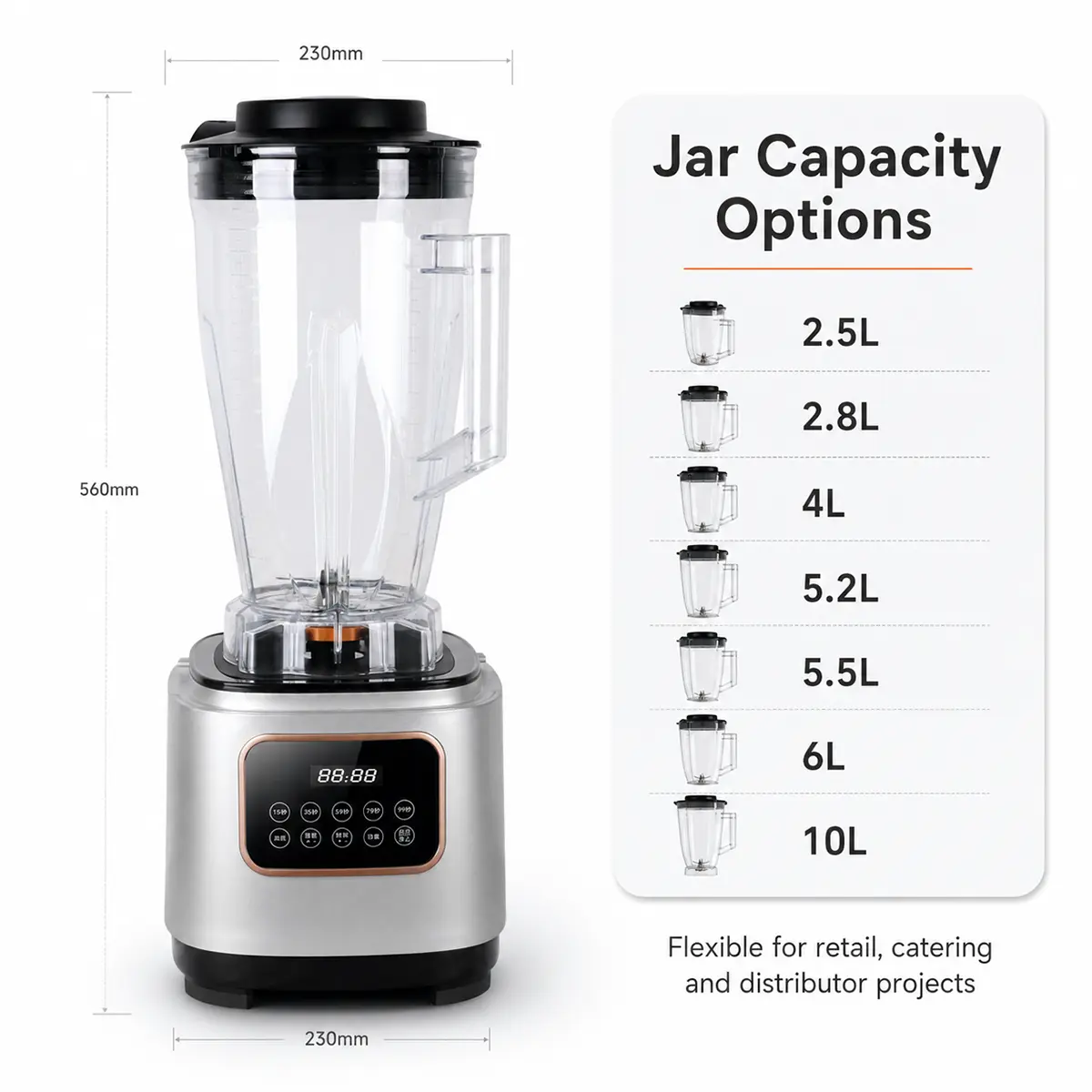 China Commercial Blender LY-8003C 2200W High Power Blender for OEM/ODM Wholesale Manufacturers, Factory