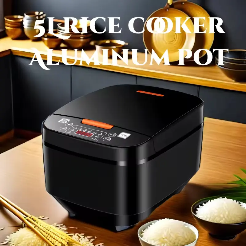 Wholesale Aluminum Pot 5L Smart Digital Touch LCD Multi Non-Stick Silver crest Home Electric Digital Rice Cooker Suppliers, Factories