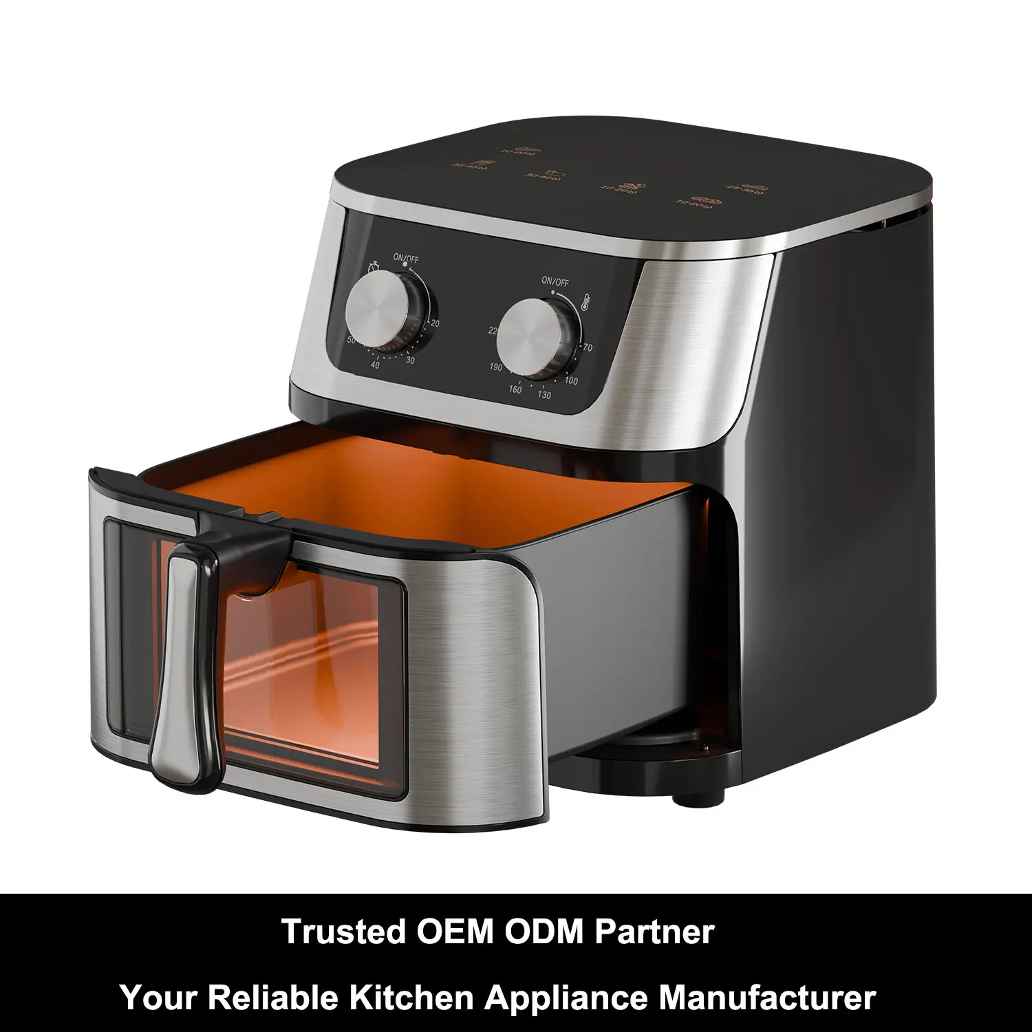 Wholesale 8L Mechanical Air Fryer with Window Knob Control 2800W Non Stick Coating OEM ODM Manufacturers, Manufacturer