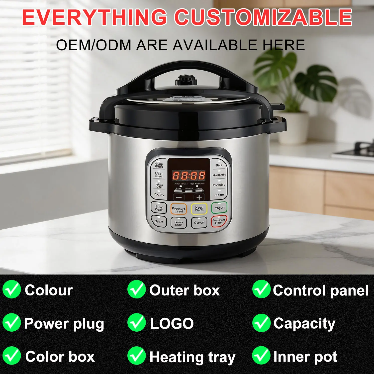 Wholesale Electric Pressure Cooker ZK-06 5L to 12L Capacity OEM ODM Custom Manufacturer Suppliers, Factories