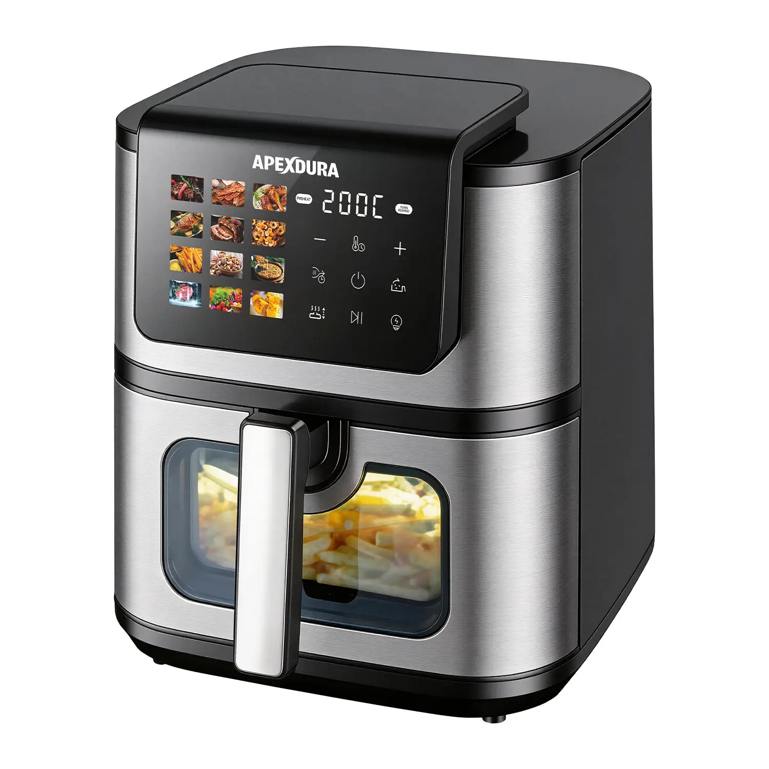 Wholesale Digital Air Fryer 8L 1700W Metal Cavity 12 Preset Menus Touch Screen Manufacturers, Factory