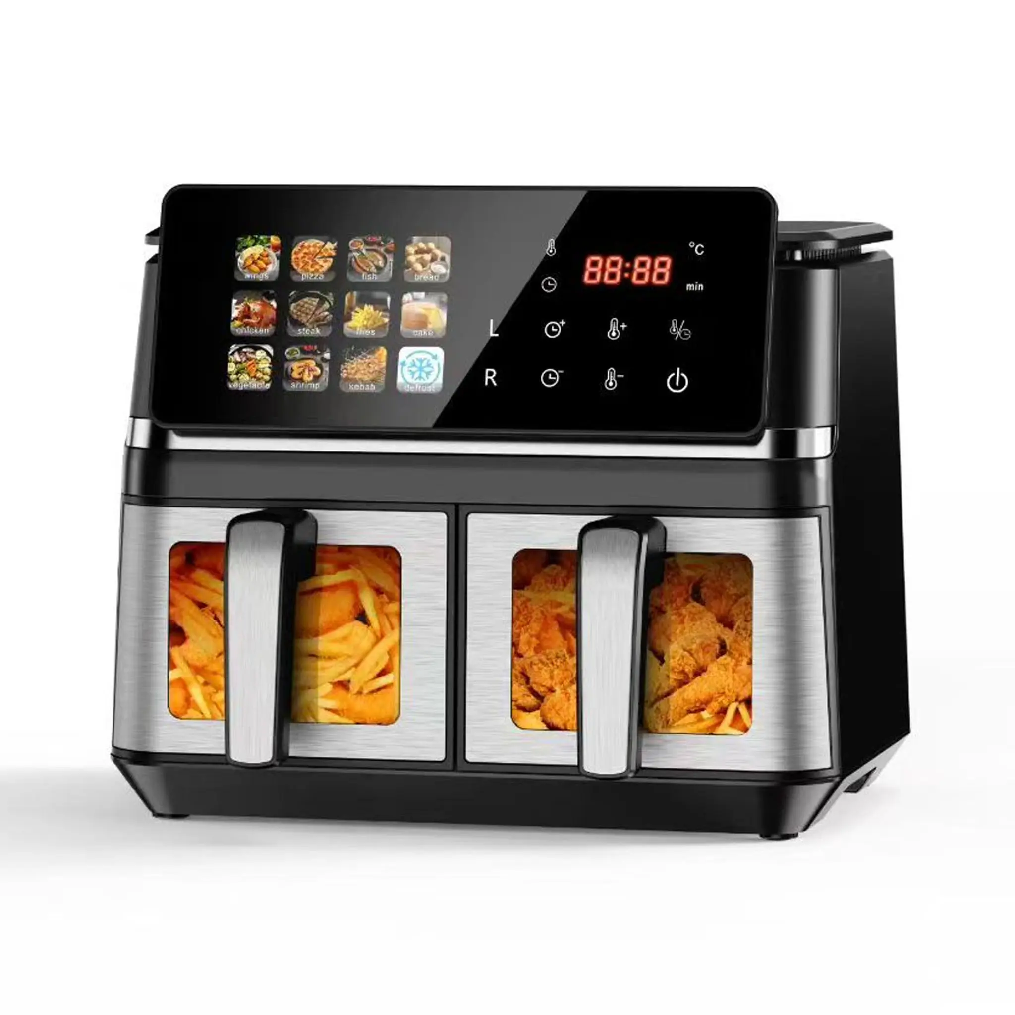 China 9L Digital Air Fryer | iPad Color Screen | 12 Preset Menus | Dual Basket | Model BW-IP8019D | Apexdura OEM/ODM Suppliers, Supplier