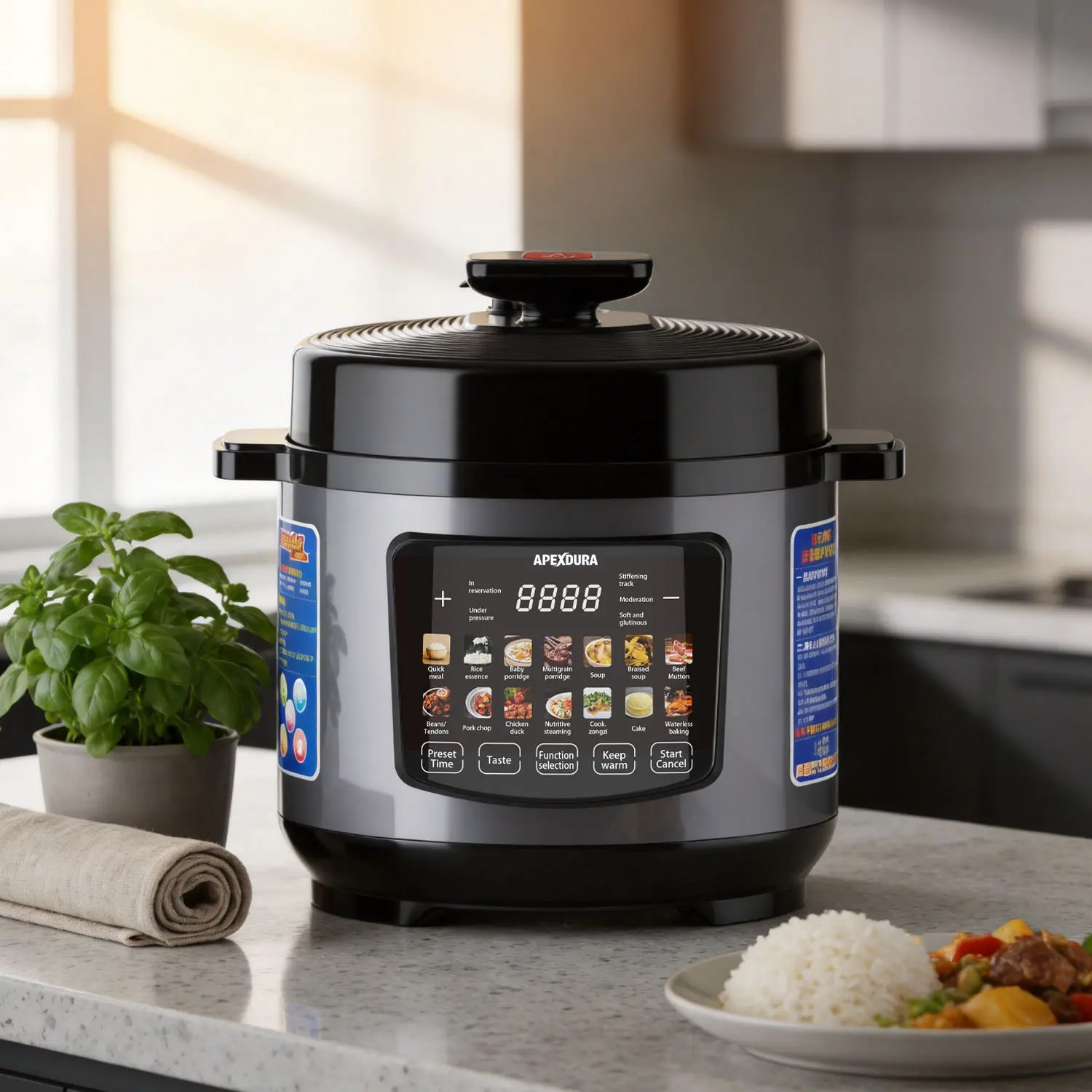 Wholesale OEM ODM NEW High Quality Commercial or Household Pressure Cooker with a Aluminium Inner Pot 5L6L New Electric Pressure Cooker Supplier, Factory
