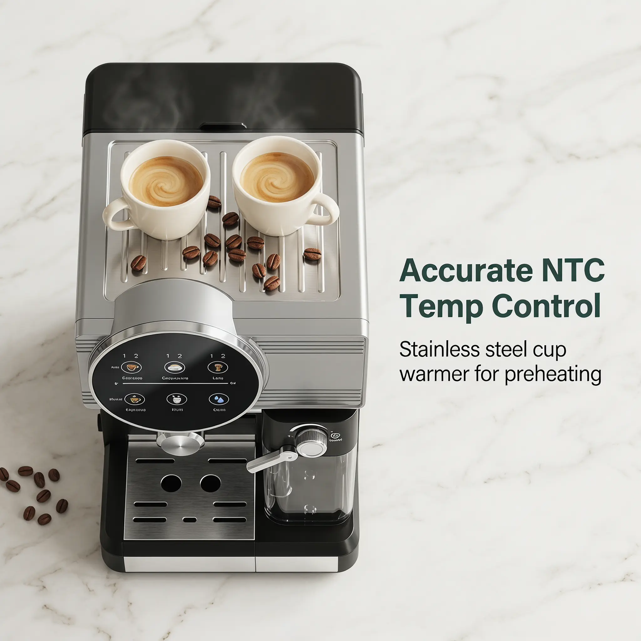 China CM5260 Fully Automatic Coffee Machine – 20 Bar 1350W Thermoblock Touch Screen Manufacturers, Manufacturer