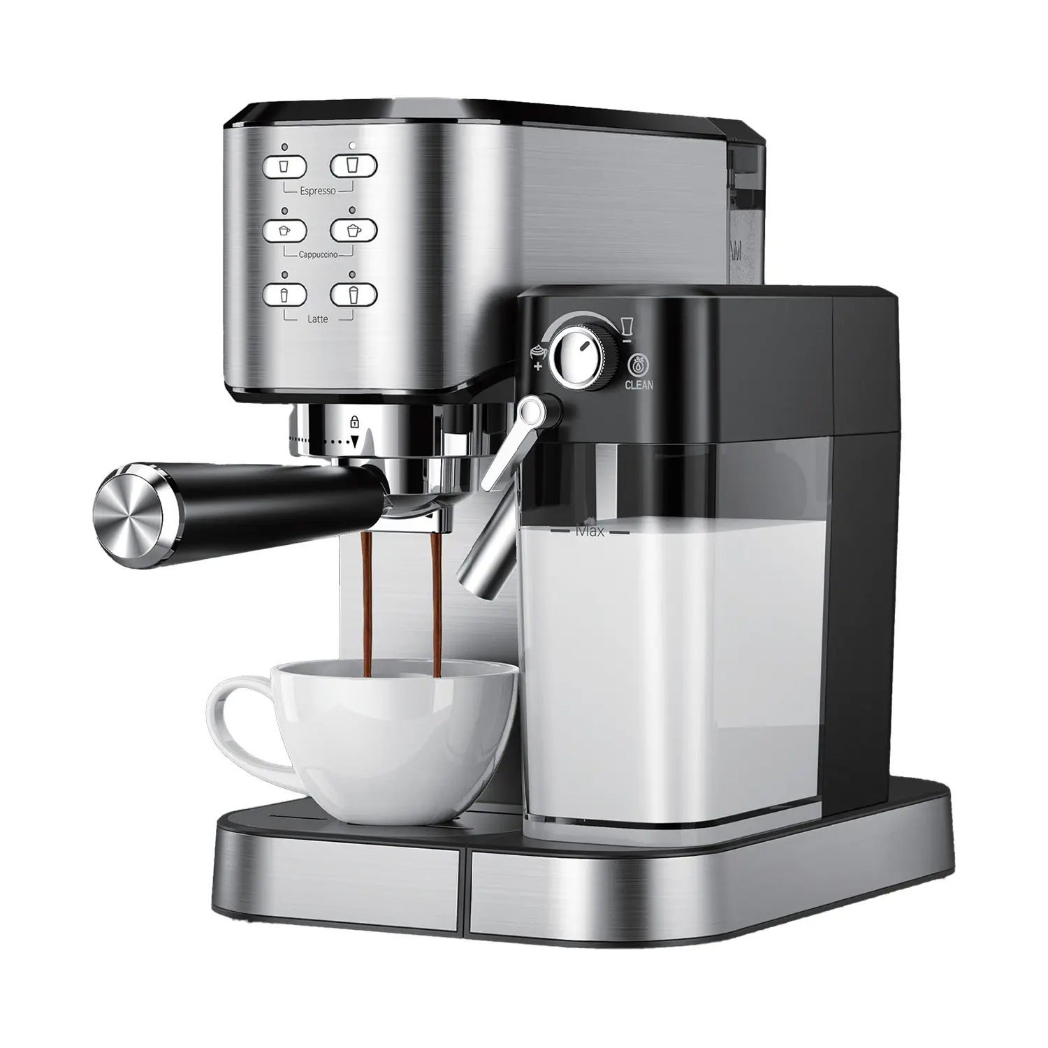 China Automatic Espresso Coffee Machine | Model CM5121 | 20 Bar | 1.0L Water + 700ml Milk Tank | Touch Control | Apexdura OEM/ODM Manufacturers, Suppliers