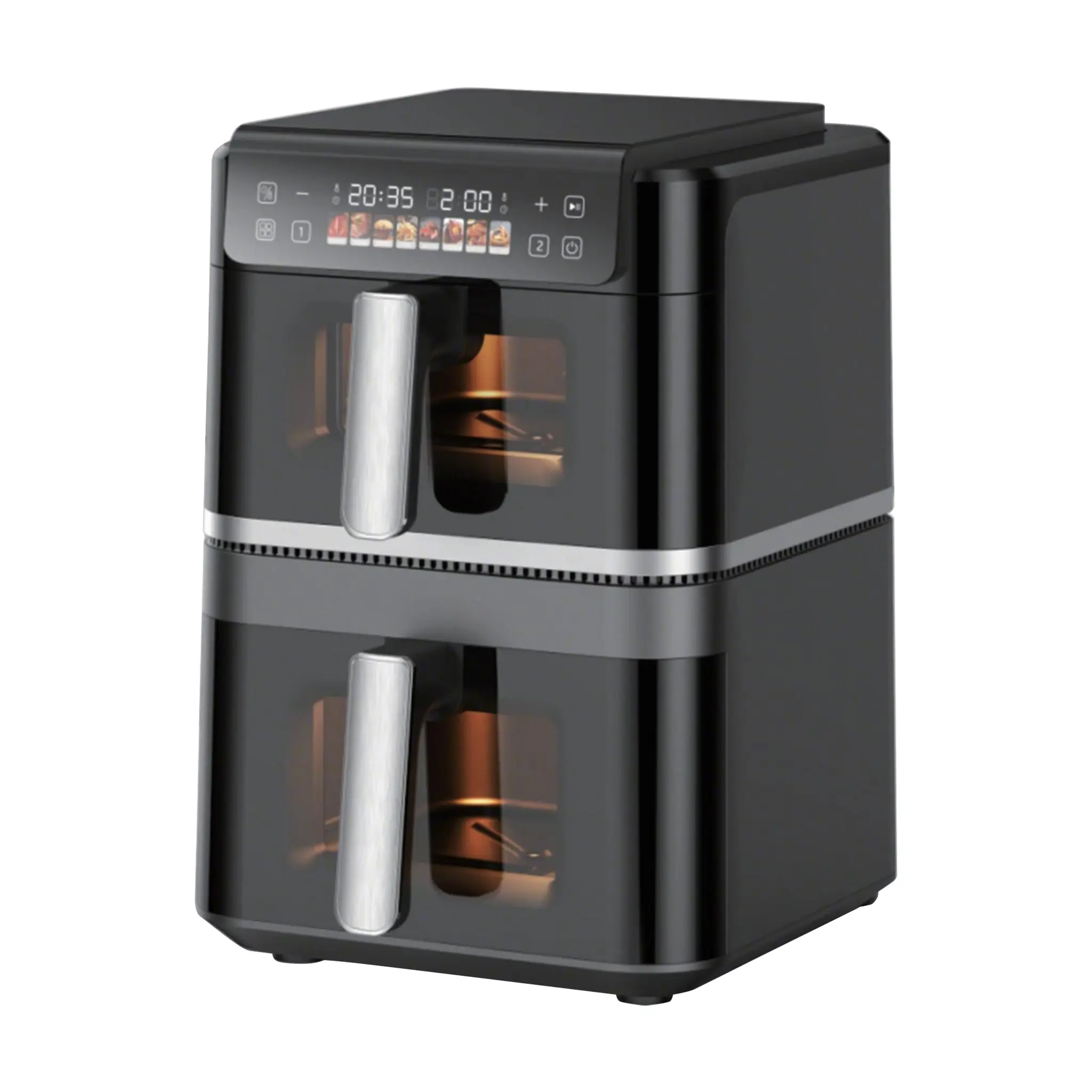 Wholesale RA1220DV Dual-Basket Air Fryer – 12L 5L+7L 2800W Metal Inner Cavity Double Heat Supplier, Factory