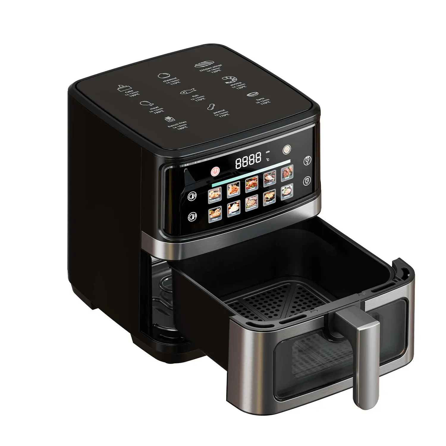 Wholesale 6L Air Fryer Stainless Steel Body 1400W Non Stick Coating OEM ODM Suppliers, Factory