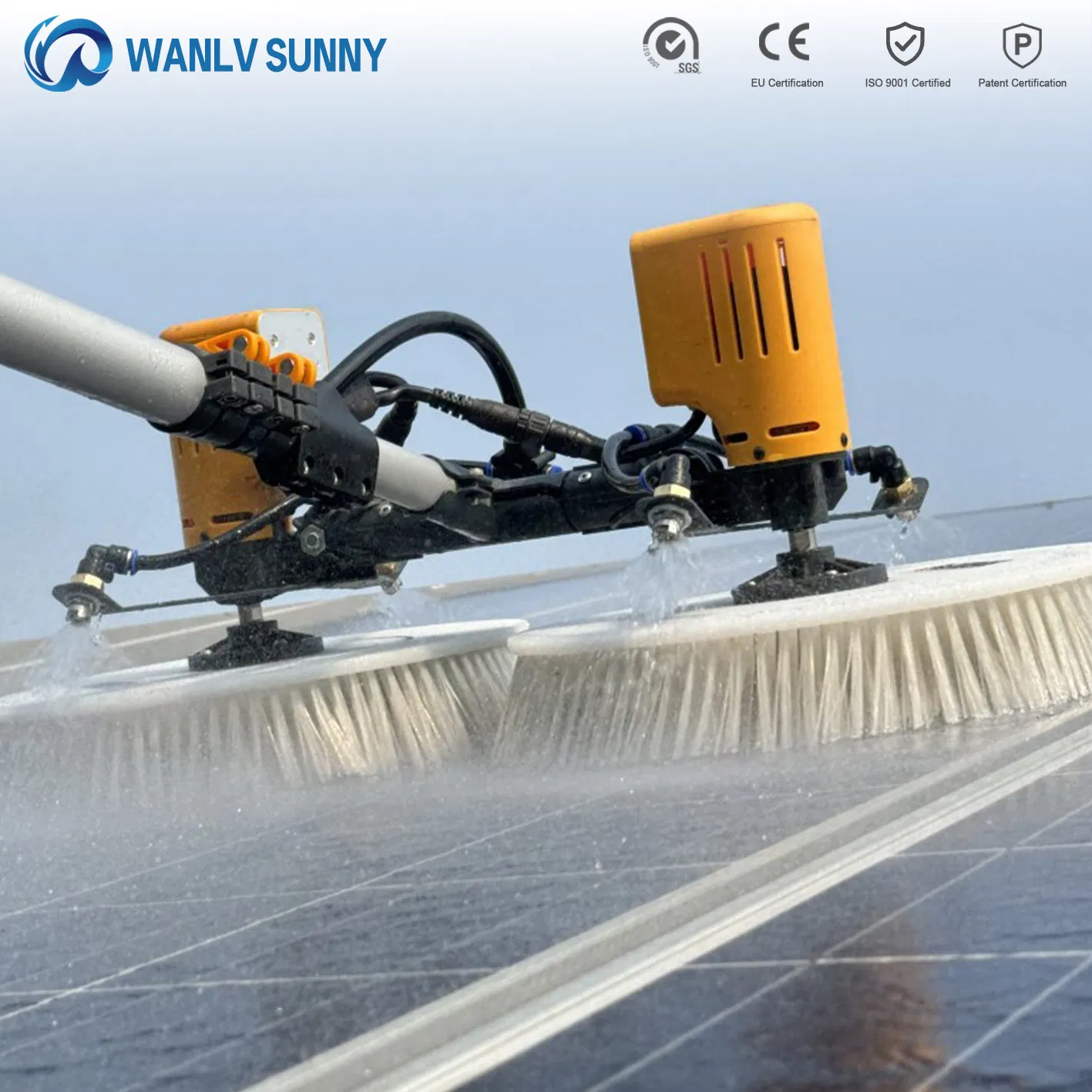 OEM Solar Panel Cleaner Photovoltaic Cleaning Machine Double-Disc Rotating Cleaning Brush