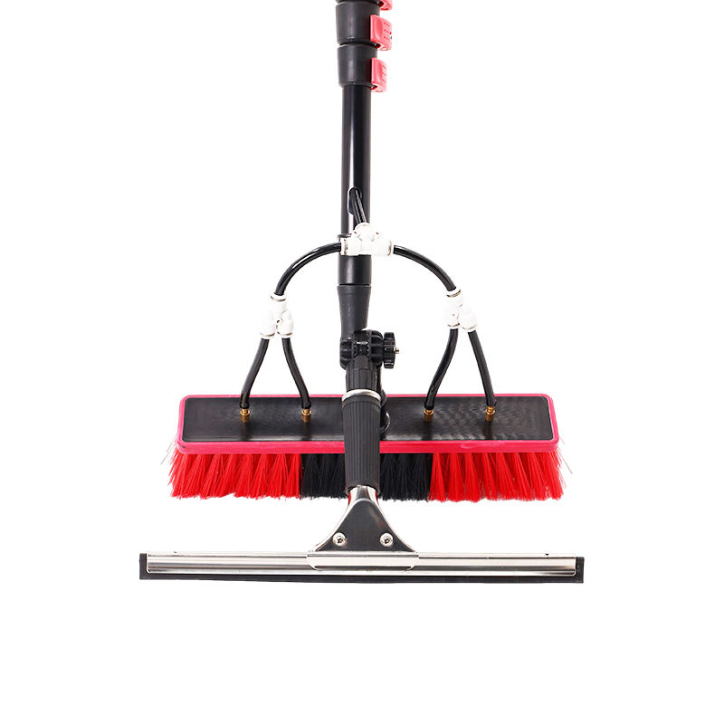 Durable Window Glass Cleaning Tools Solar Panel Cleaning Brush Water Fed Brush with Telescopic Pole