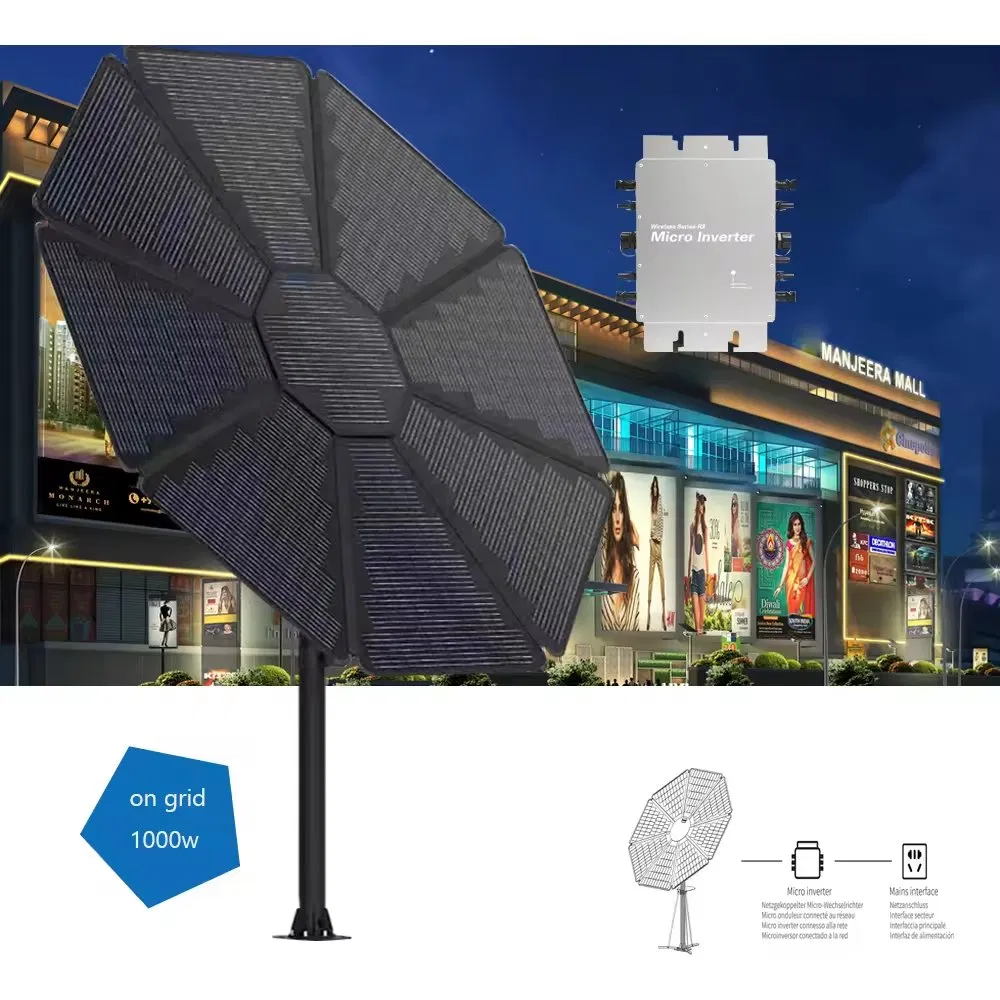 Sun Flower Solar Power Household Charger Tracking System