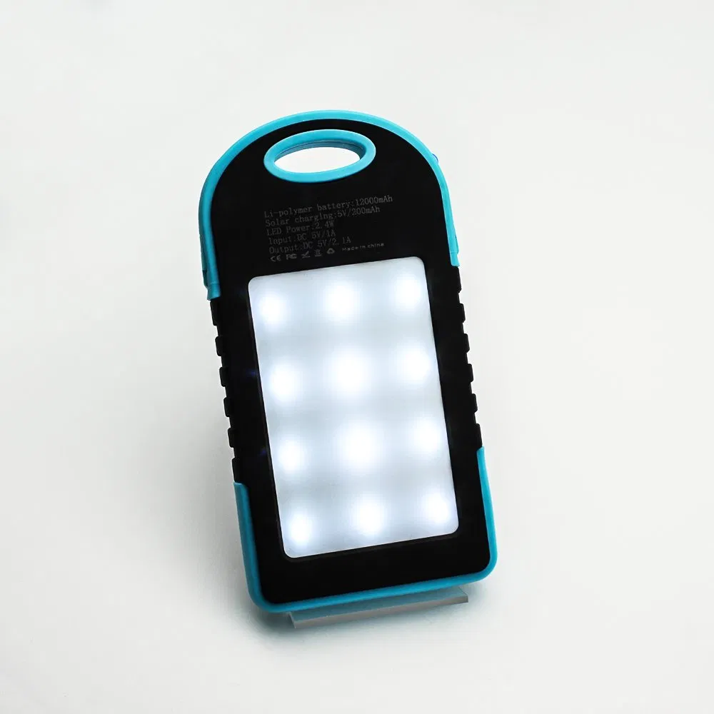 Solar Power Bank 12000mAh Portable Outdoor Cell Phone Battery Charger