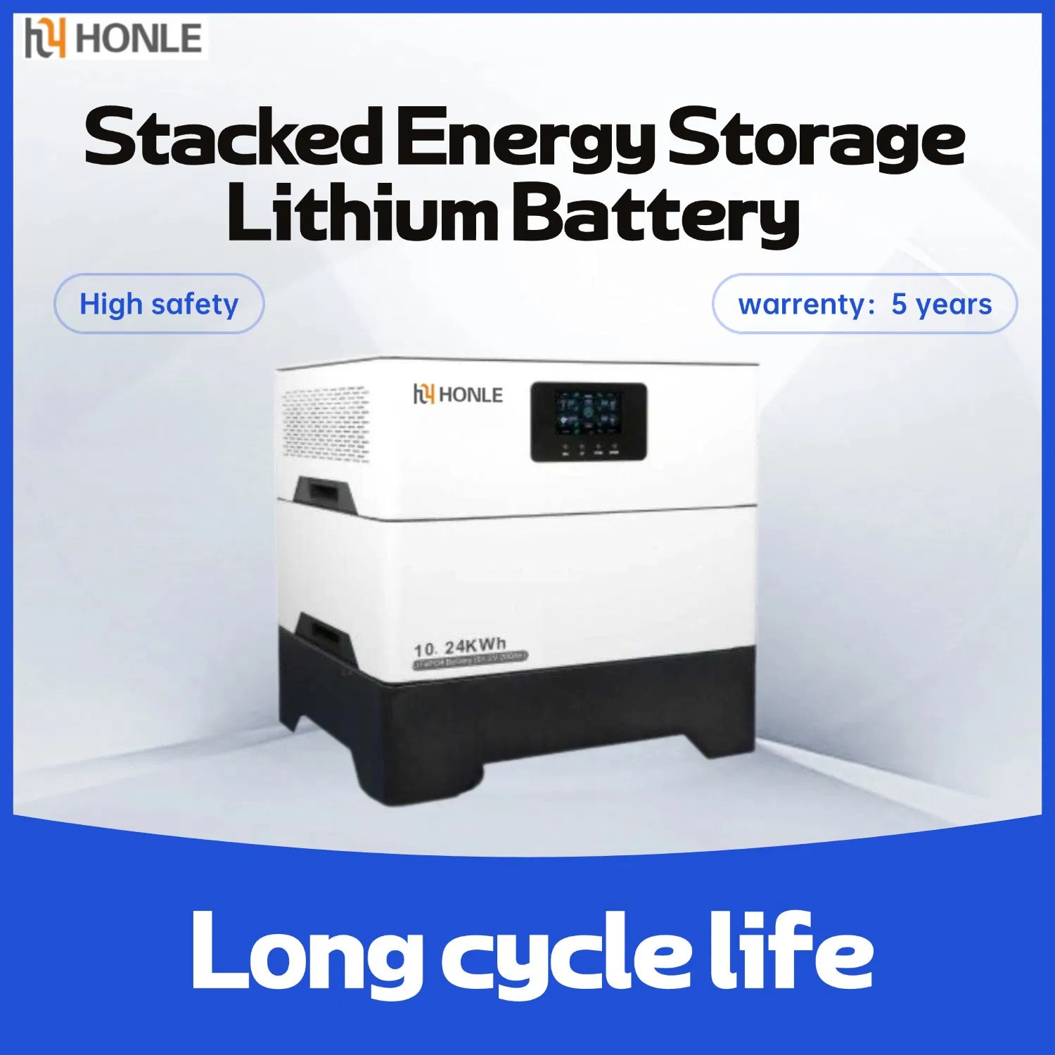 Sustainable Energy Solution: 51.2V 5kwh Stackable LFP Battery Pack for Smart Homes, Solar Integration, and Emergency Power Backup Lithium Cell