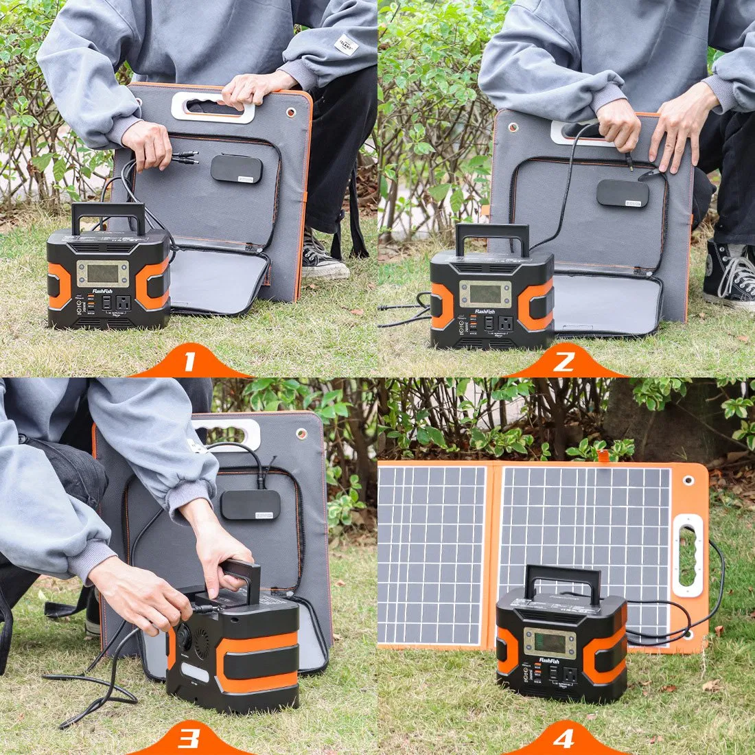 60W Portable Foldable Solar Charger Travel Portable Solar Panel