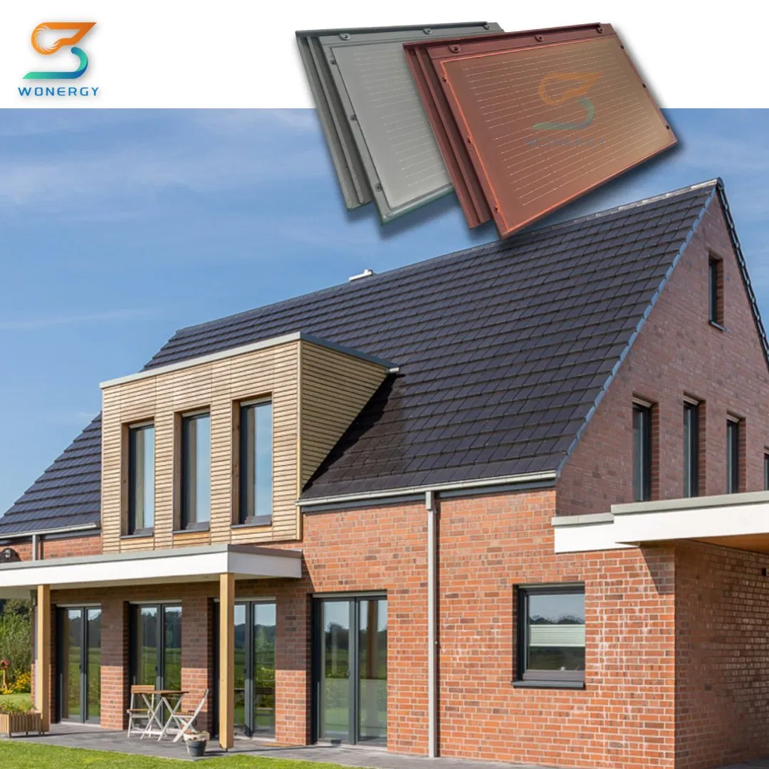 Wonergy BIPV Solar Roof Tiles 87W 220V Solar Panel Powered Electricity Solar Roofing Tile