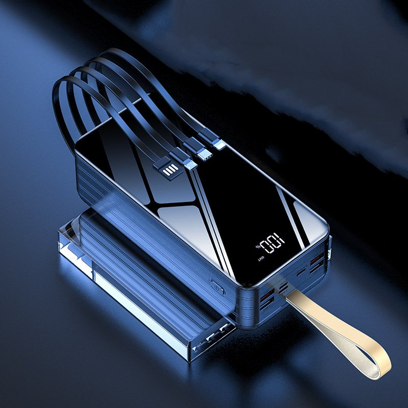 Solar Charger Power Bank,Power Bank 50000 Wireless Portable Charger with USB-C in/Output,QC3.0 Fast Charging 15W 4 Ports Outdoor Battery Pack Built-in Dual LED