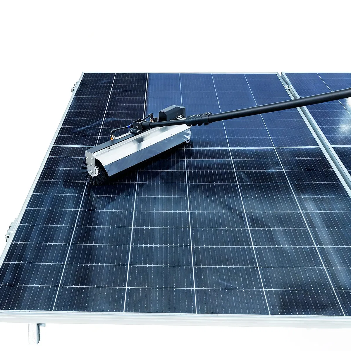 Zhenda Factory Aluminum Extension Pole Solar Cleaning Brush Electric Roller Head Solar Panel Cleaning Brush